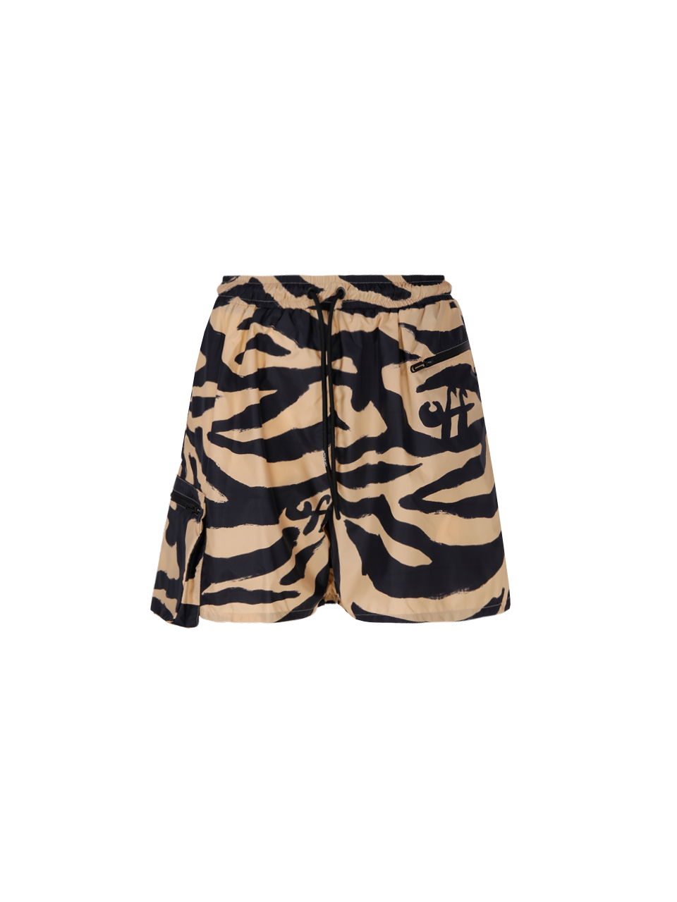 WOMAN OFF-WHITE ATHL ZEBRA NYLON SHORTS