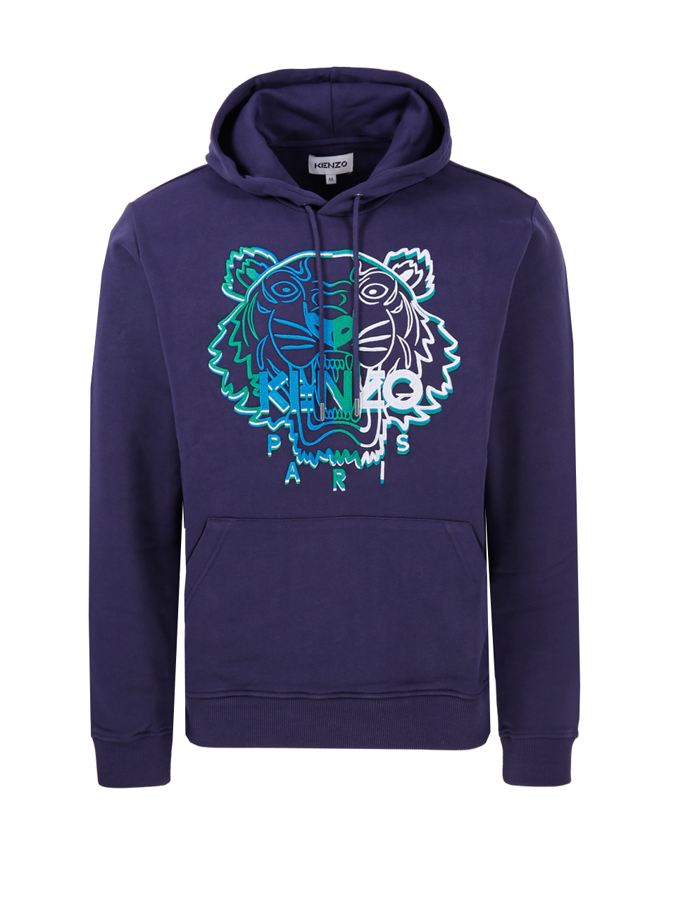 MEN KENZO BLUE COTTON TIGER ORIGINAL HOODIE