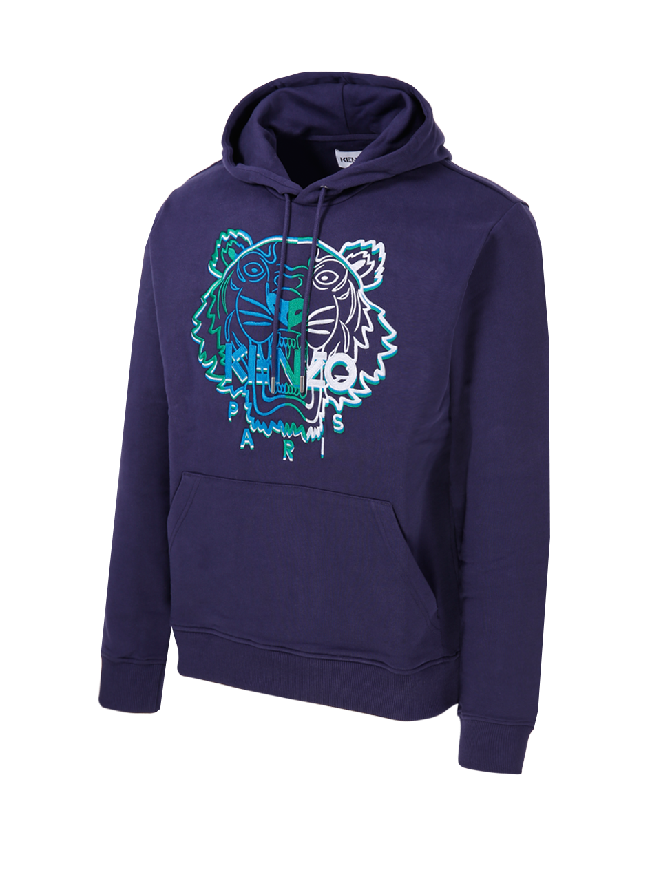 MEN KENZO BLUE COTTON TIGER ORIGINAL HOODIE