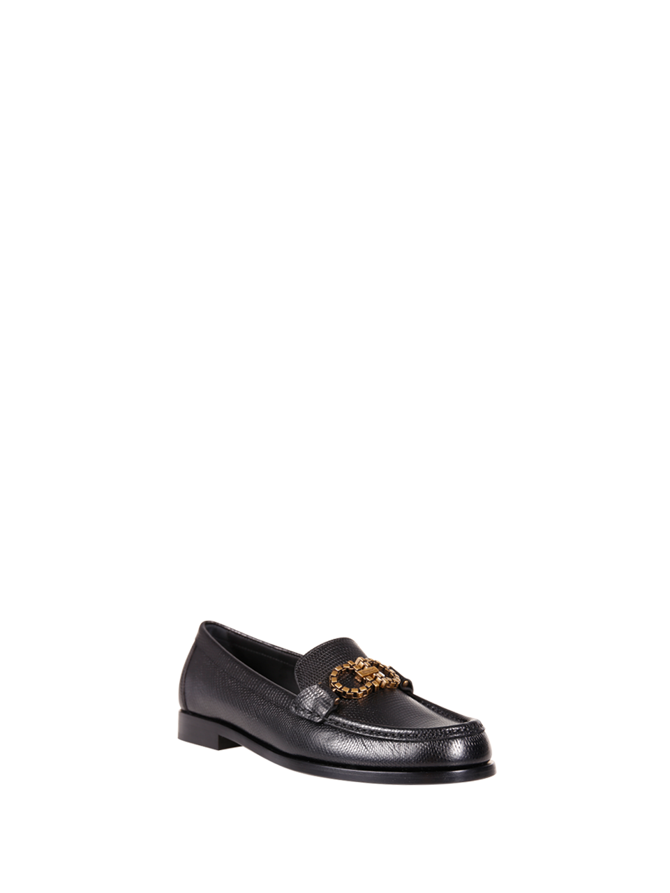 WOMAN SALVATORE FERRAGAMO BLACK ROLO CH LOAFER