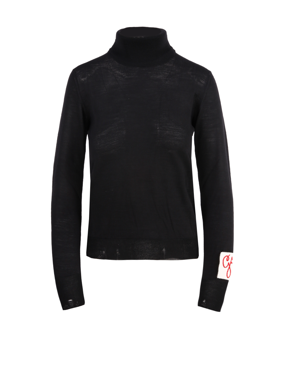 DONNA GOLDEN GOOSE MAGLIONE EFFETTO ROVINATO NERO IN LANA 