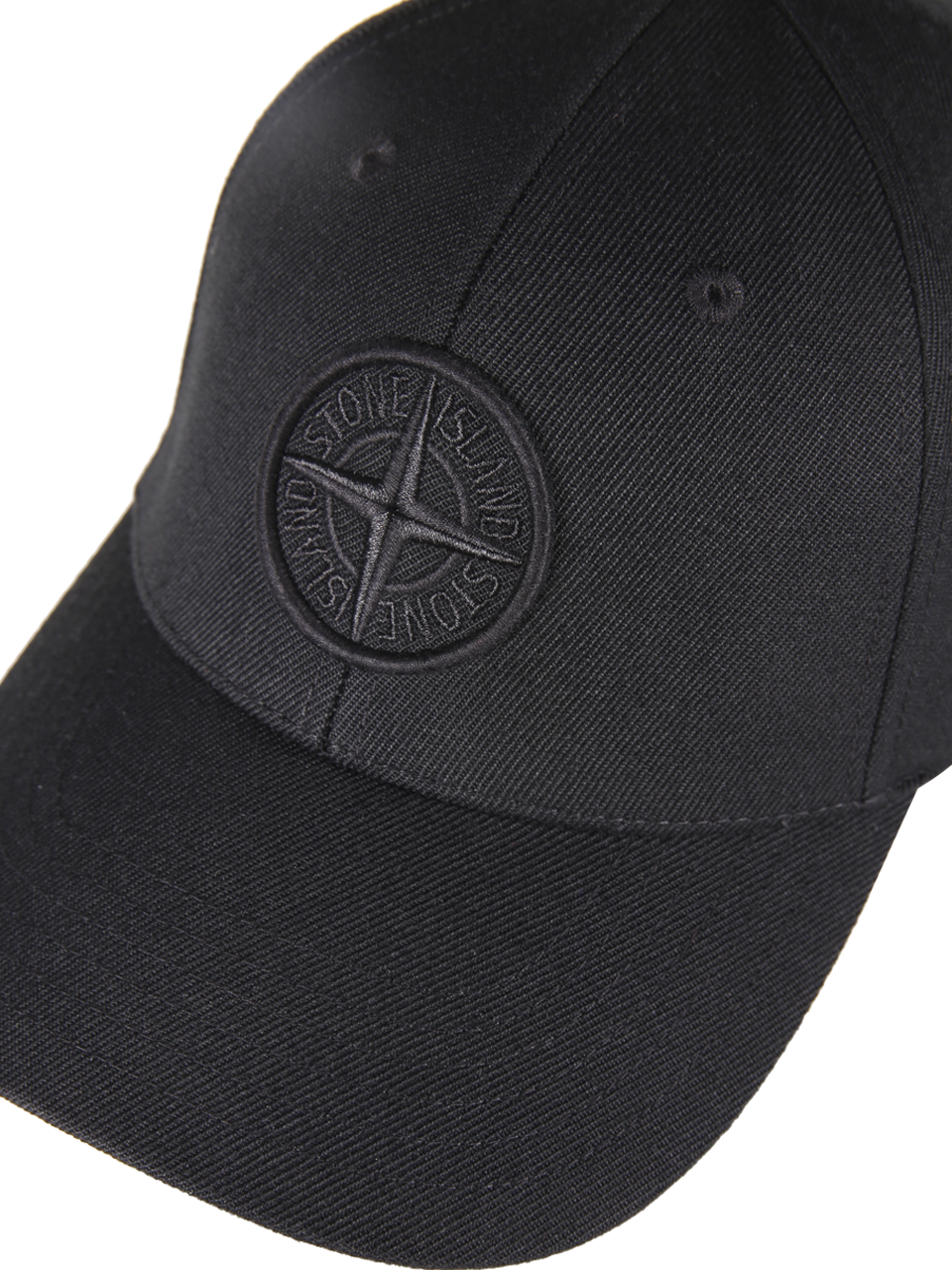 MEN STONE ISLAND BLACK BASEBALL CAP