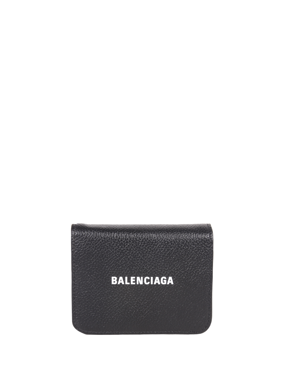WOMAN BALENCIAGA BLACK LEATHER CASH BIFOLD CARD HOLDER WALLET