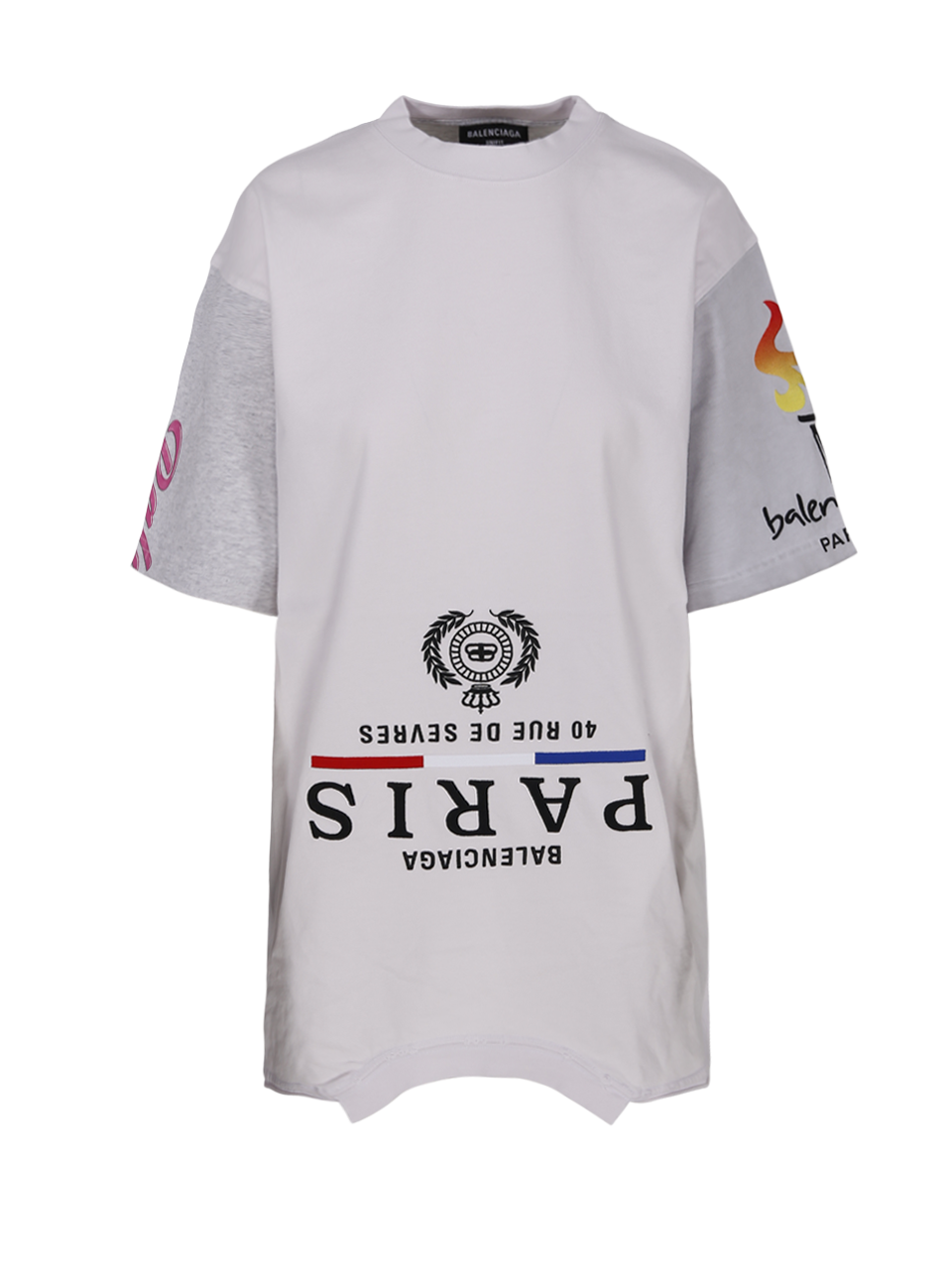 WOMAN BALENCIAGA WHITE COTTON UPSIDE DOWN TSHIRT