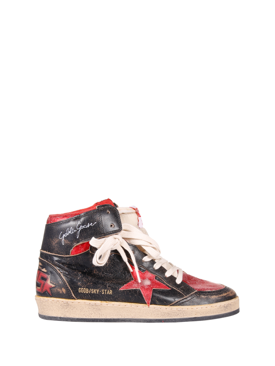 MEN GOLDEN GOOSE SKY STAR LEATHER SNEAKERS