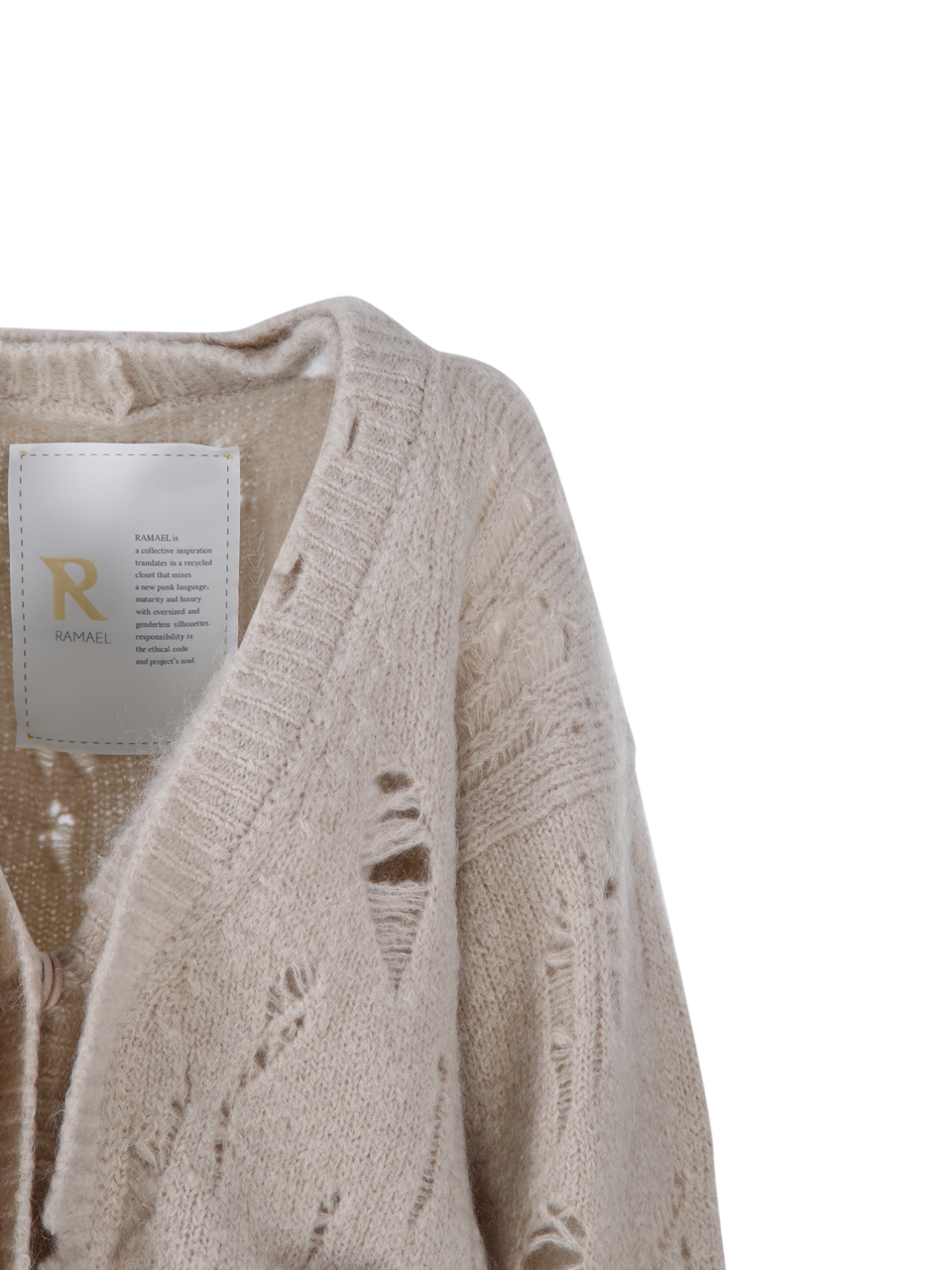 WOMAN RAMAEL IVORY MOHAIR CARDIGAN