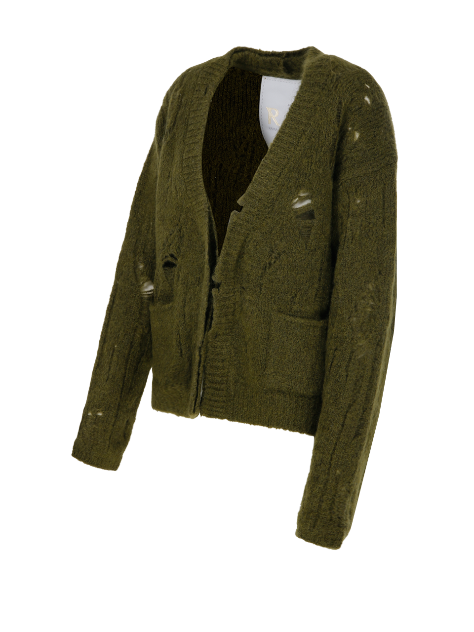 WOMAN RAMAEL GREEN MOHAIR CARDIGAN
