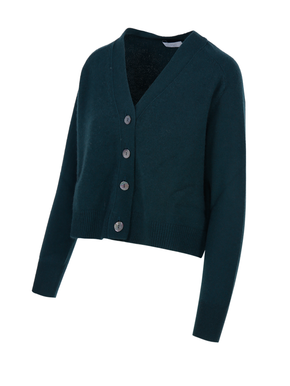 WOMAN CASHMERE SRL DARK GREEN CARDIGAN