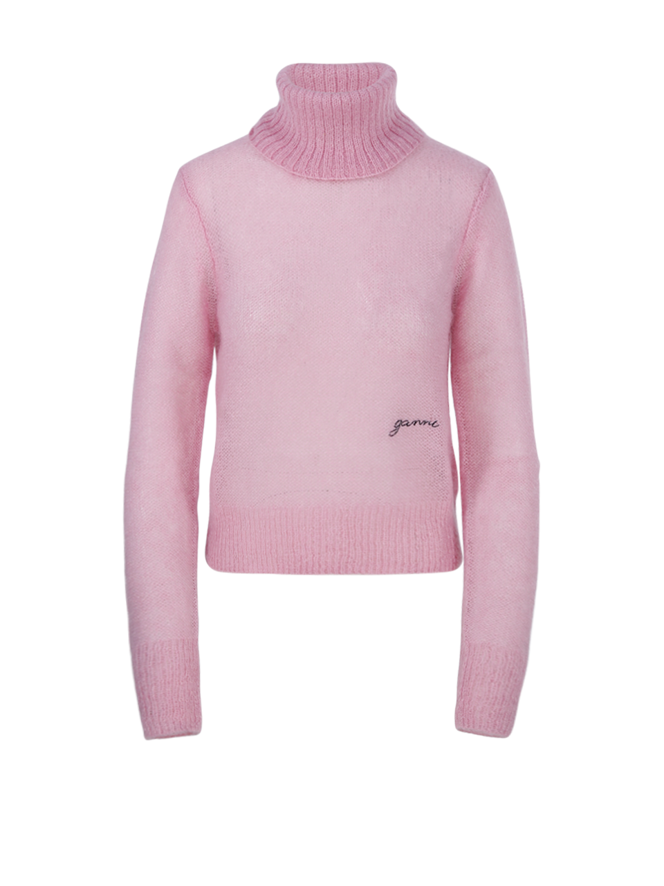 WOMAN GANNI PINK MOHAIR SWEATER