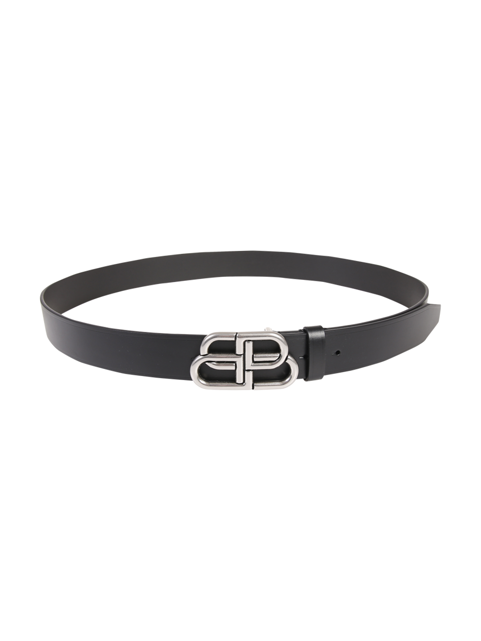 MEN BALENCIAGA BLACK CALF LEATHER BELTS BB  BELT 