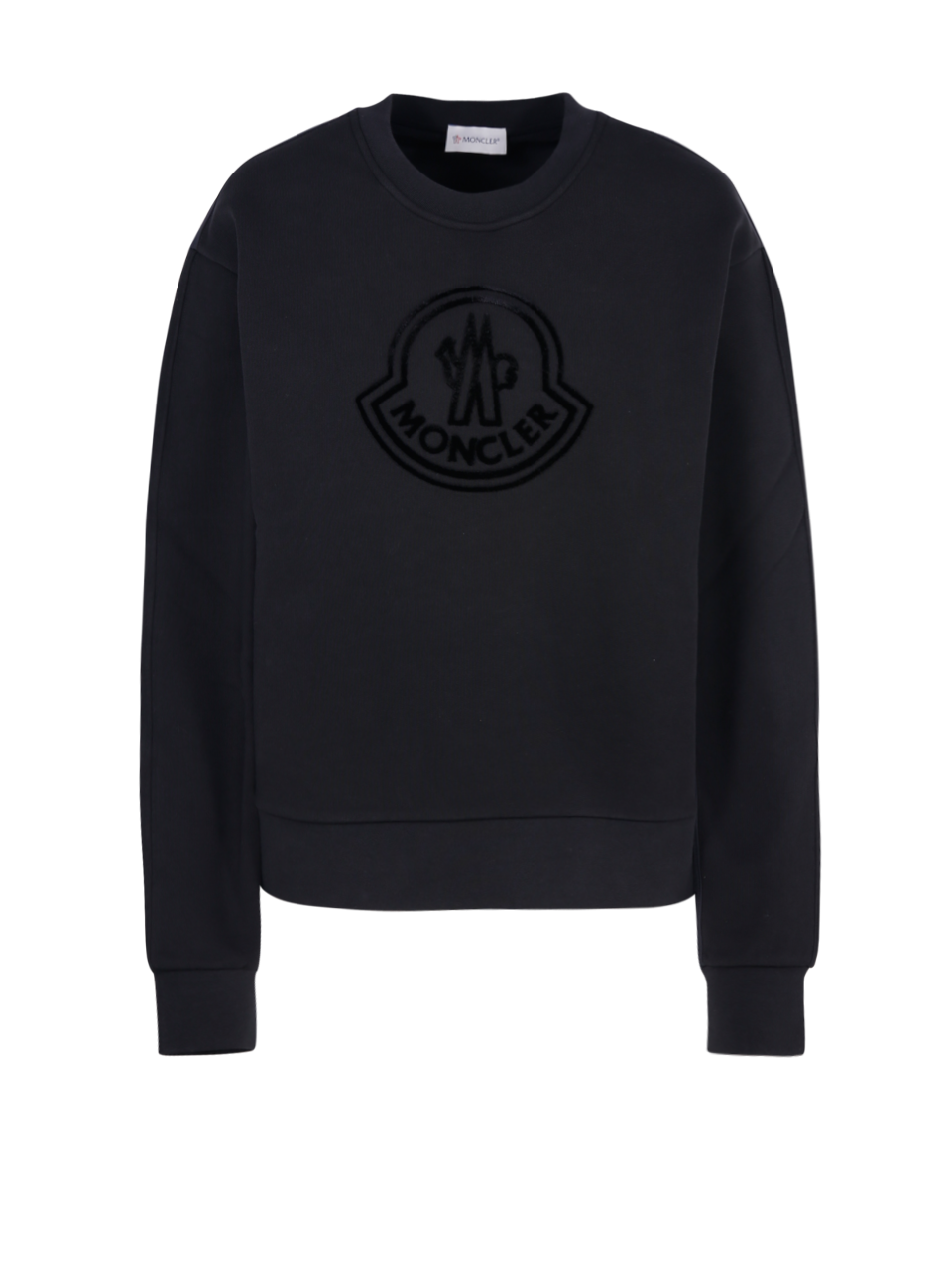 WOMAN MONCLER BLACK COTTON SWEATSHIRT