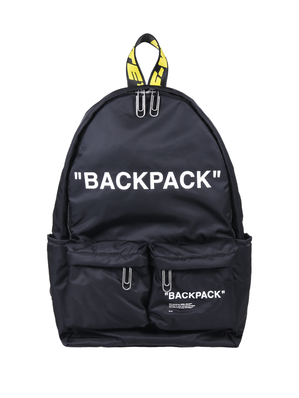 MEN OFFWHITE BLACK NYLON BACKPACK