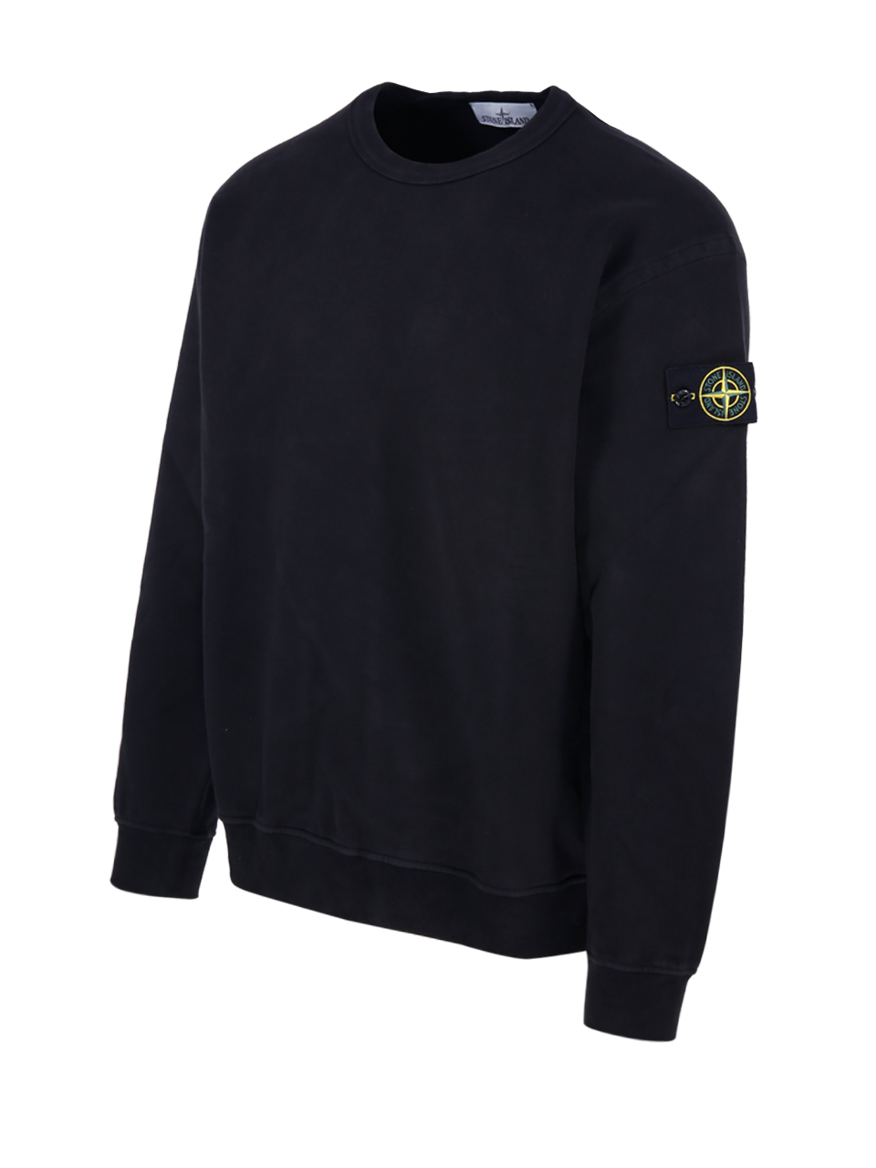 MEN STONE ISLAND BLACK COTTON CREWNECK 