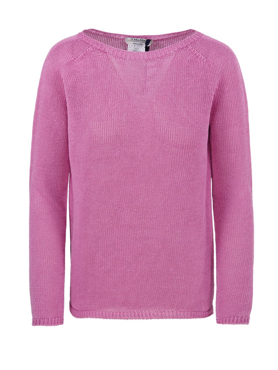 WOMAN MAXMARA S PINK LINEN GIOLINO SWEATER