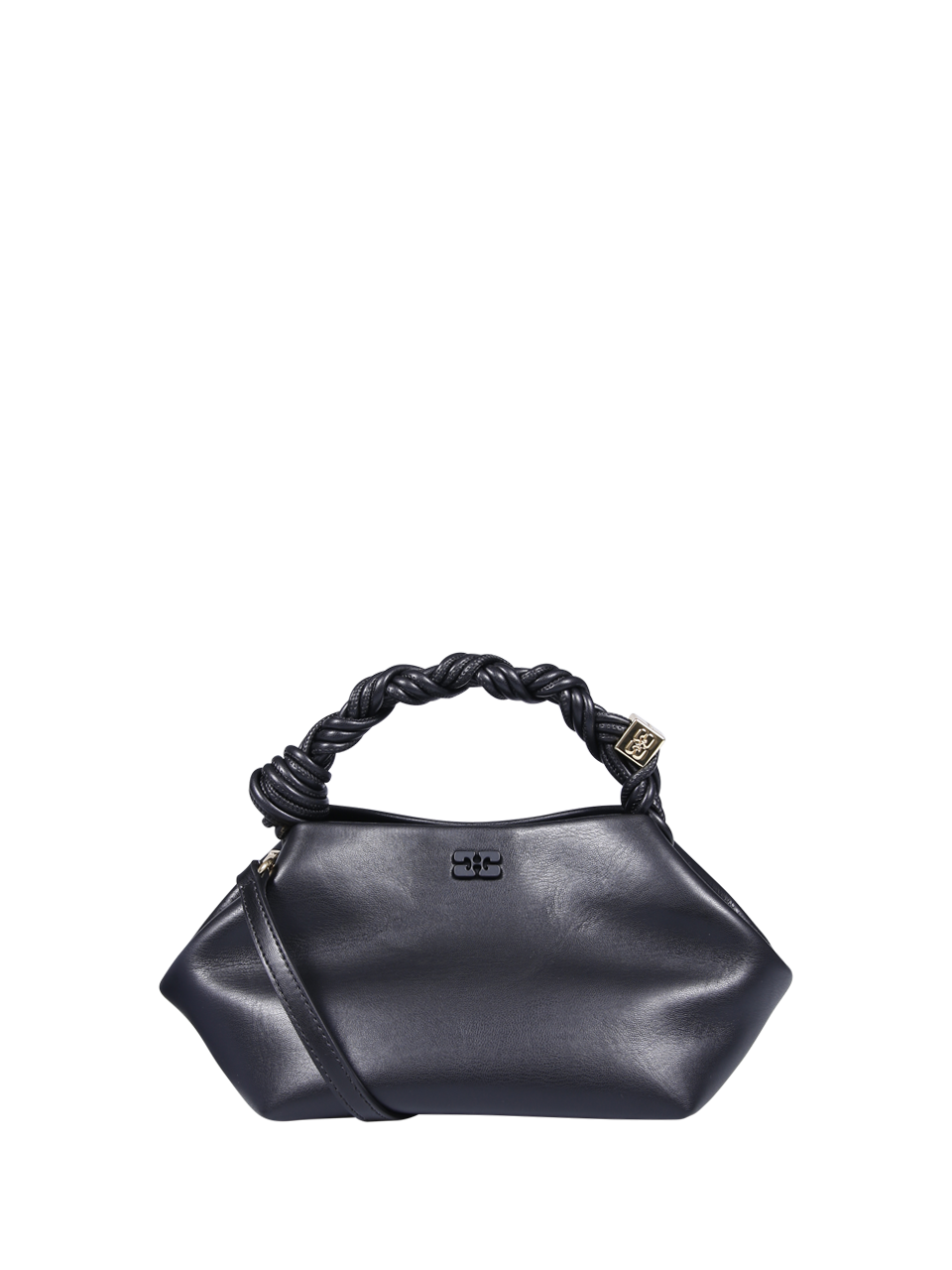 WOMAN GANNI BLACK RECYCLED LEATHER GANNI BOU SMALL BAG 