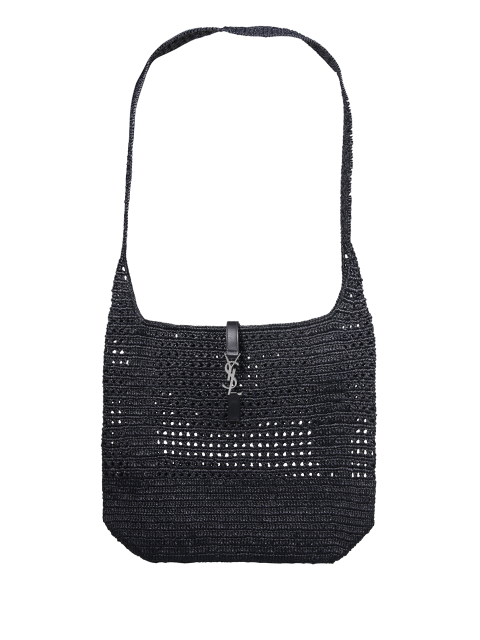 MEN SAINT LAURENT BLACK VISCOSE LE 5 A 7 TOTE BAG 