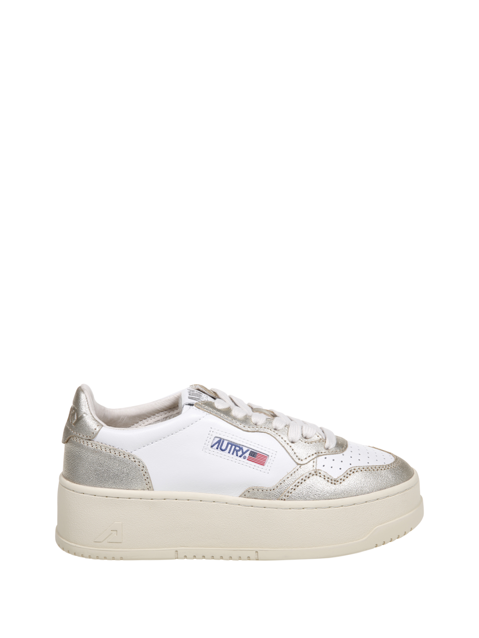 WOMAN AUTRY WHITE COW LEATHER PLATFORM SNEAKER