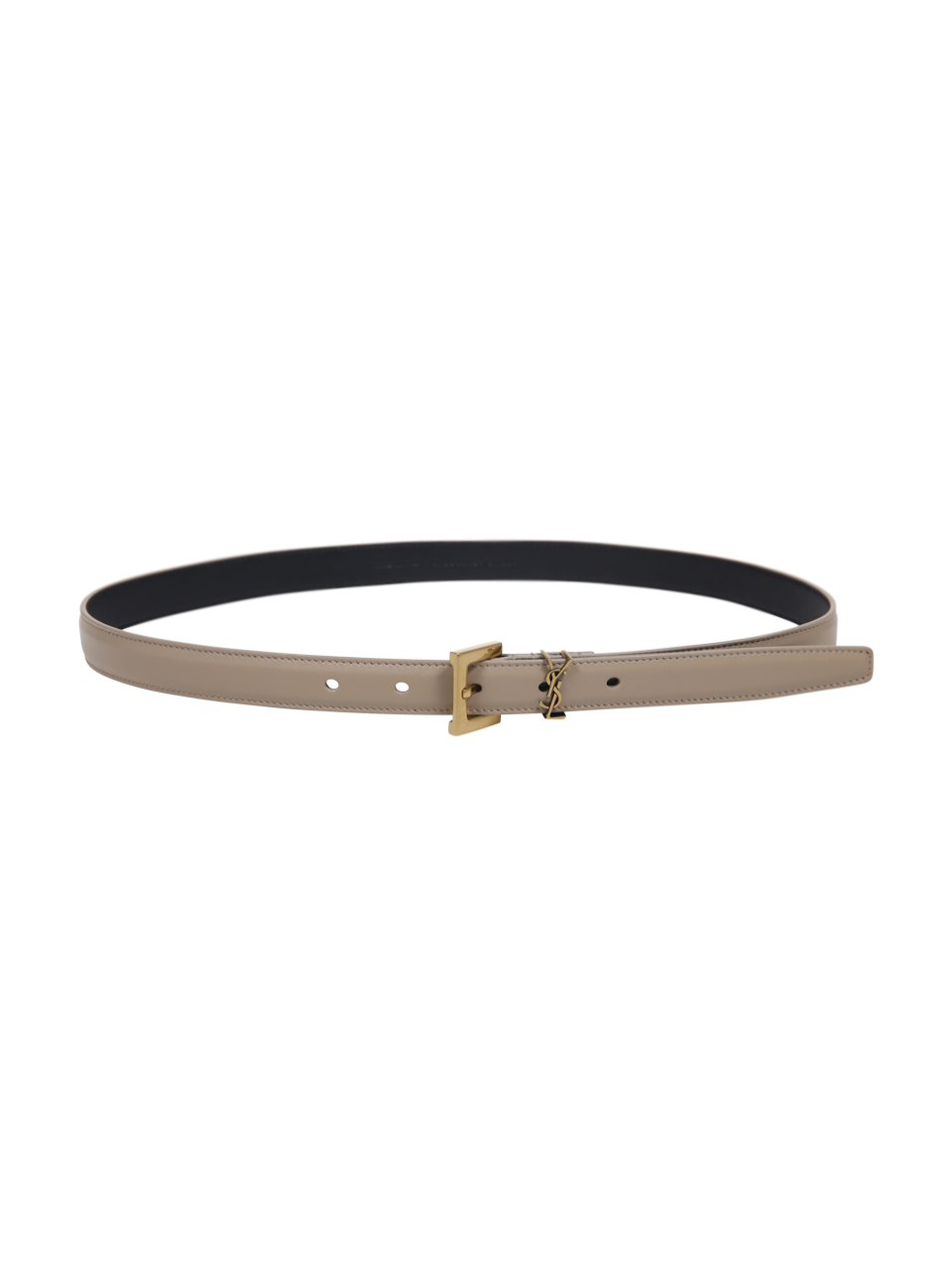 WOMAN SAINT LAURENT BEIGE CALF SKIN MONOGRAM BELT