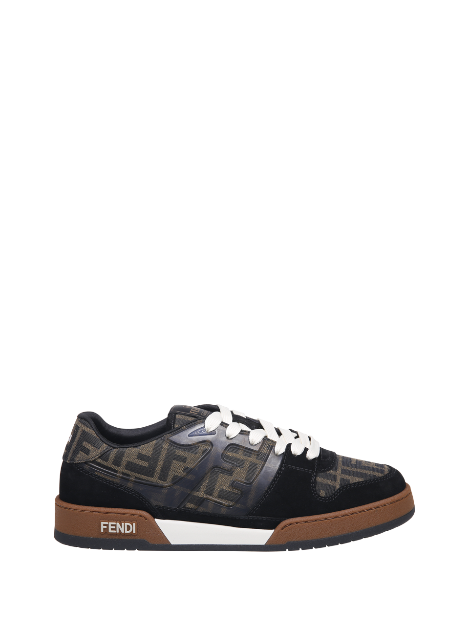 MEN FENDI BROWN CALF LEATHER MATCH SNEAKER