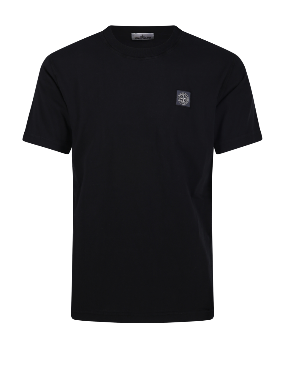 MEN STONE ISLAND BLACK COTTON T-SHIRT