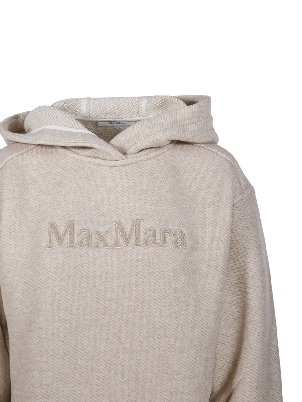 WOMAN MAXMARA PURE BEIGE COTTON GARY HOODIE SWEATSHIRT