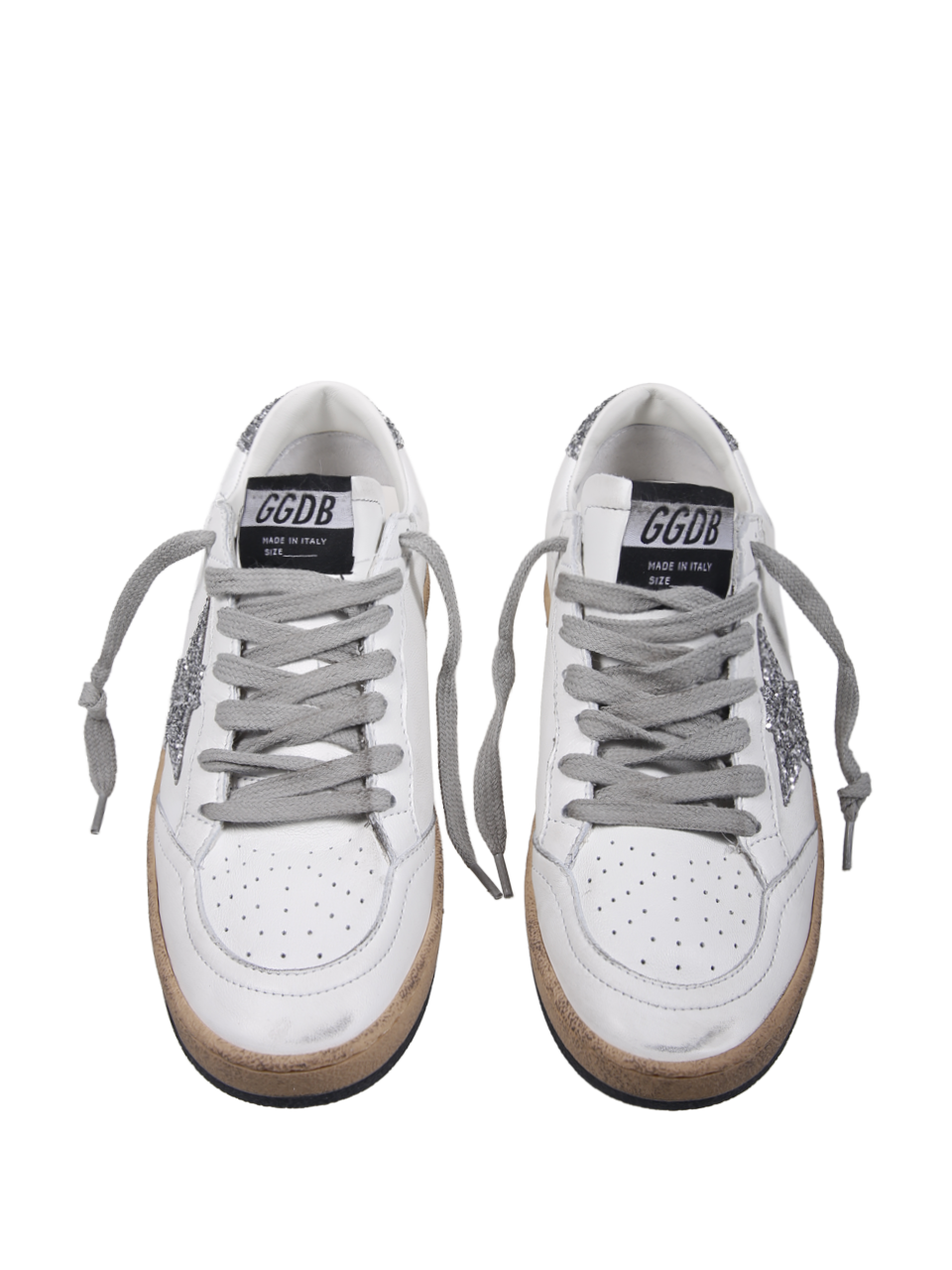 WOMAN GOLDEN GOOSE WHITE LEATHER BALL-STAR SNEAKER 