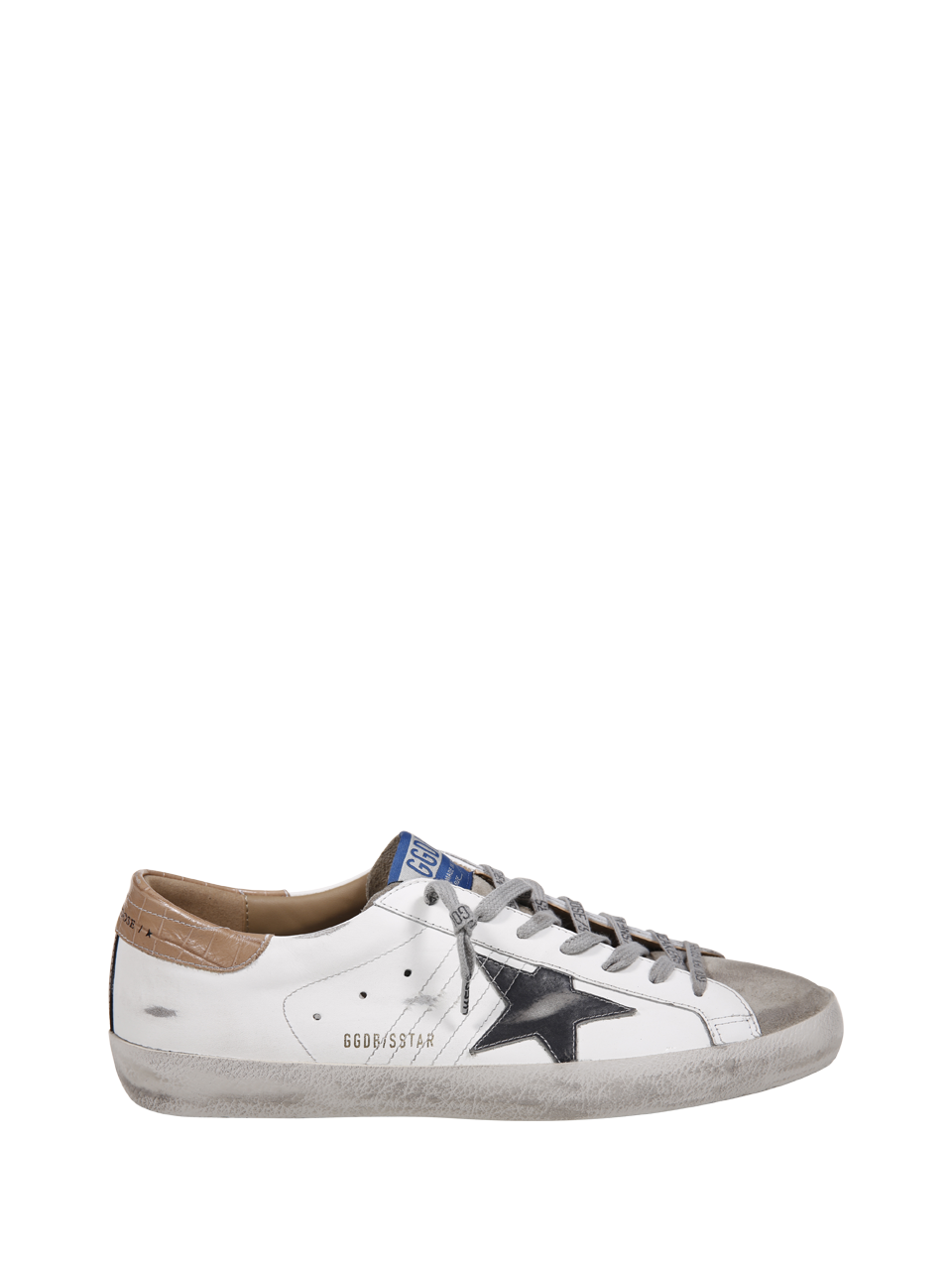 MEN GOLDEN GOOSE WHITE LEATHER SUPER-STAR SNEAKER 