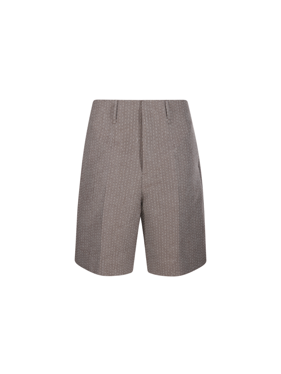MEN FENDI NUDE VIRGIN WOOL SHORTS JACQUARD
