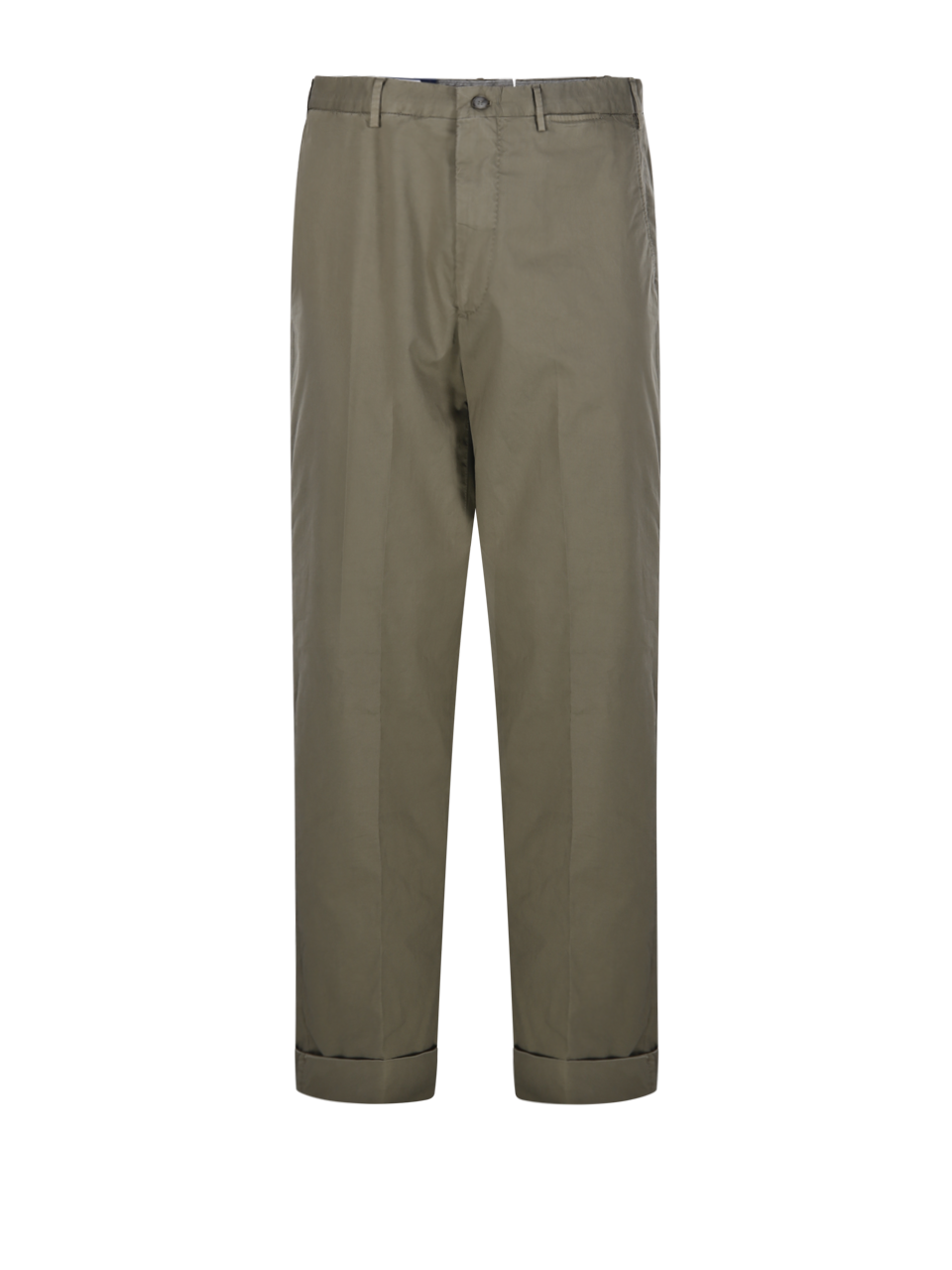 MEN SANTANIELLO GREEN COTTON IRNO PANT