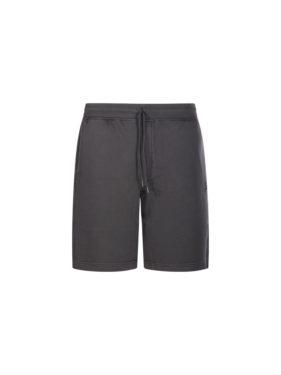 MEN CP COMPANY GREY COTTON LOGO SHORTS