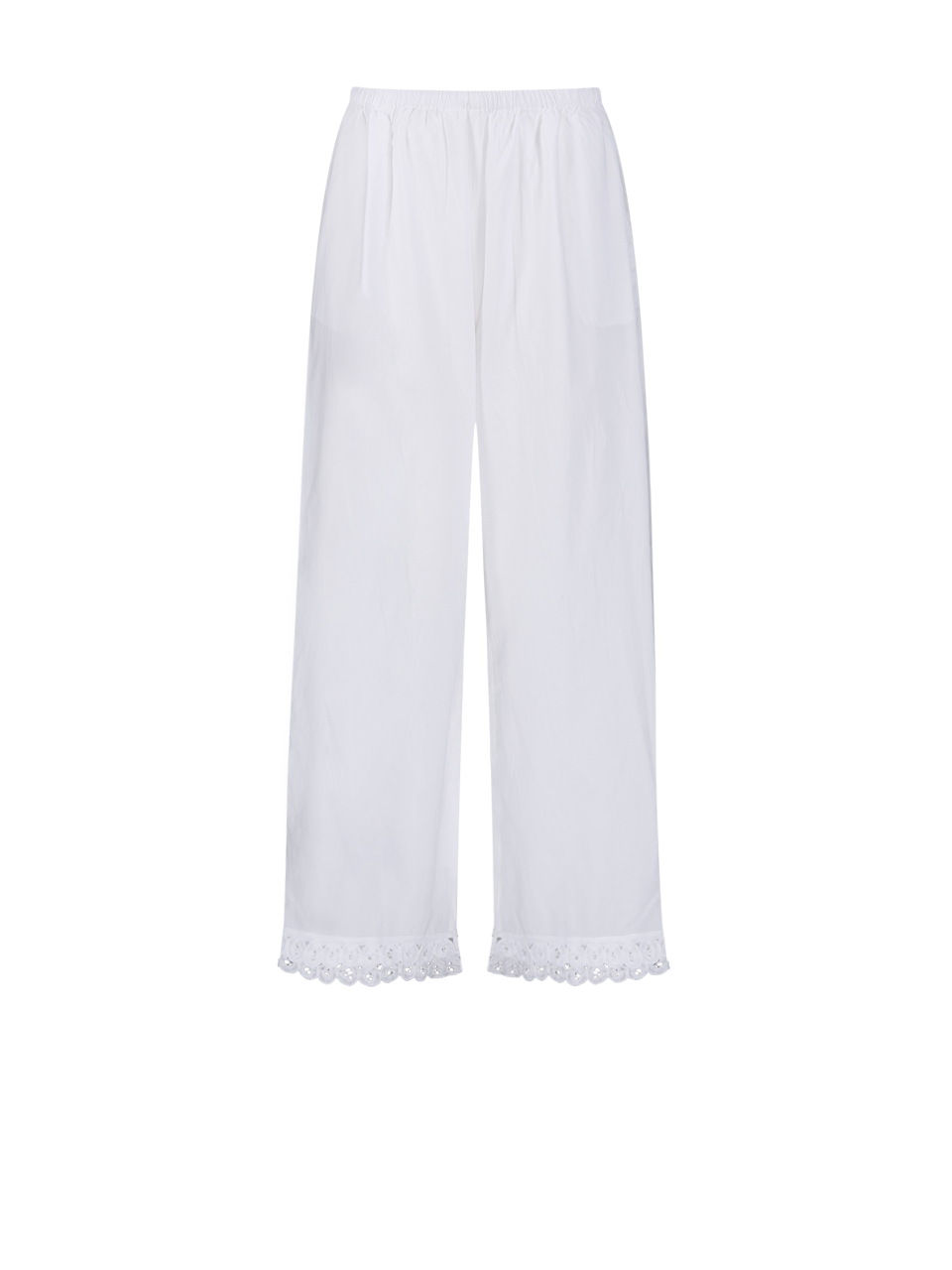 WOMAN BY MALENE BIRGER WHITE ORGANIC COTTON LUISA TROUSER