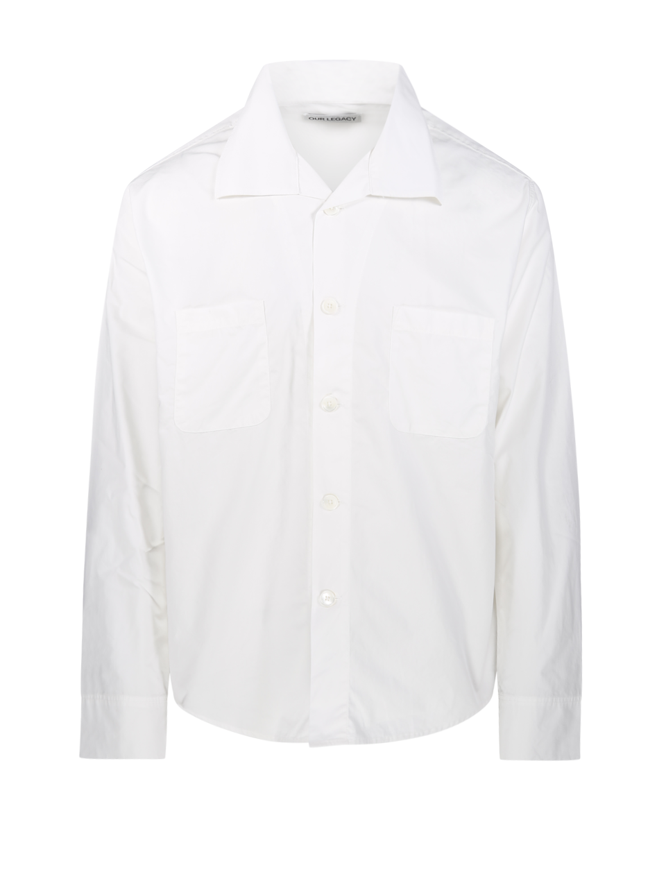 MEN OUR LEGACY BROWN COTTON FUNNEL SHIRT