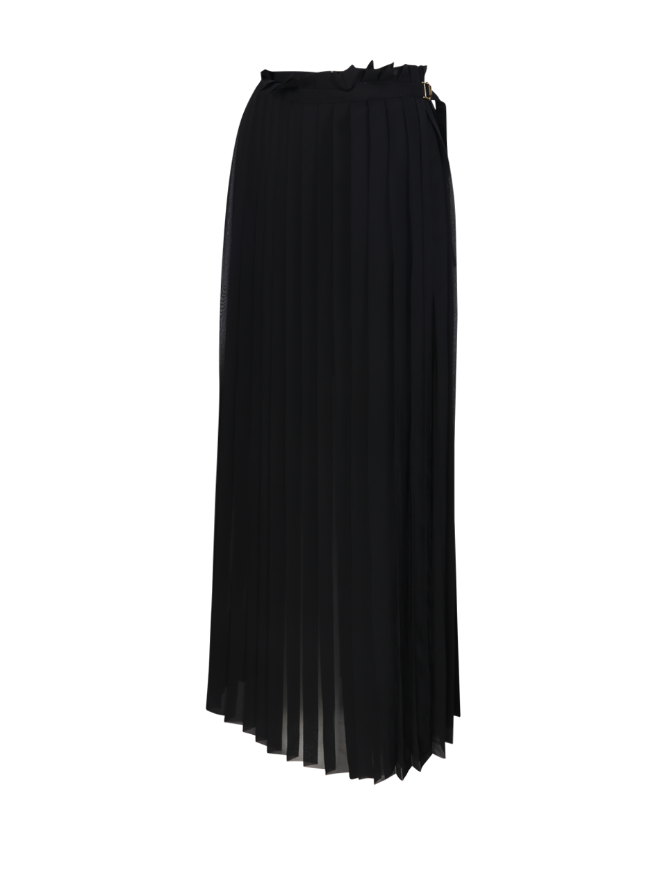 WOMAN AMI BLACK POLYESTER PLEATED SKIRT