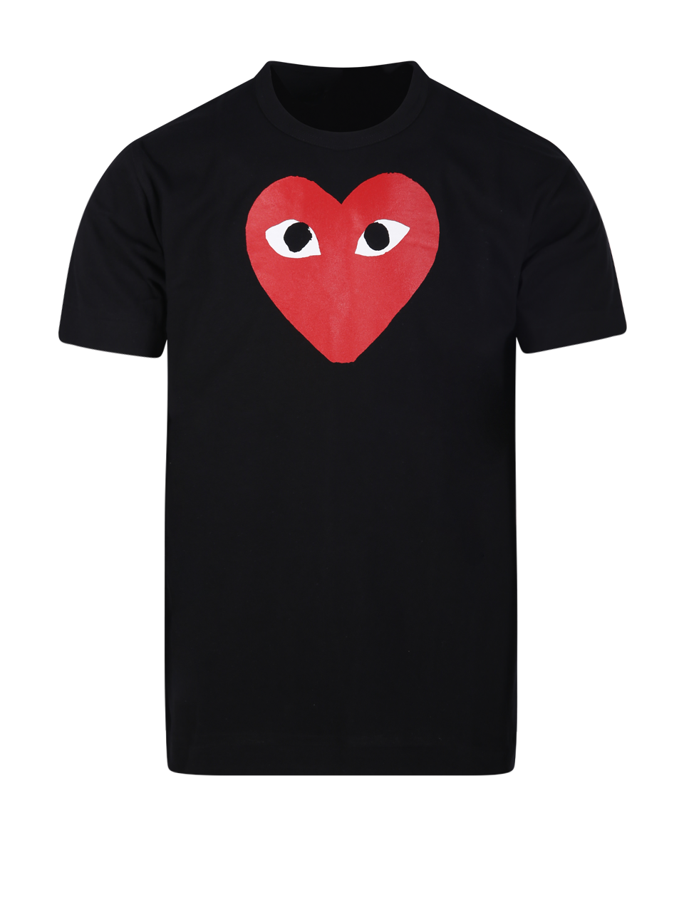 MEN COMME DE GARCONS PLAY BLACK COTTON RED HEART T-SHIRT 