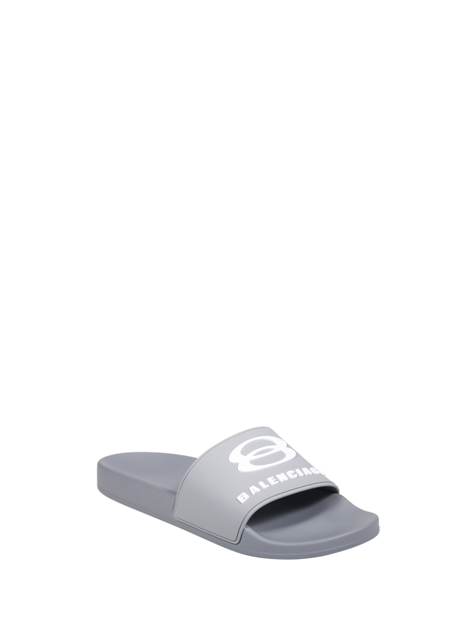【BALENCIAGA】グレー TPU プールスライド バルロゴ MEN BALENCIAGA GREY TPU POOL SLIDE BAL LOGO