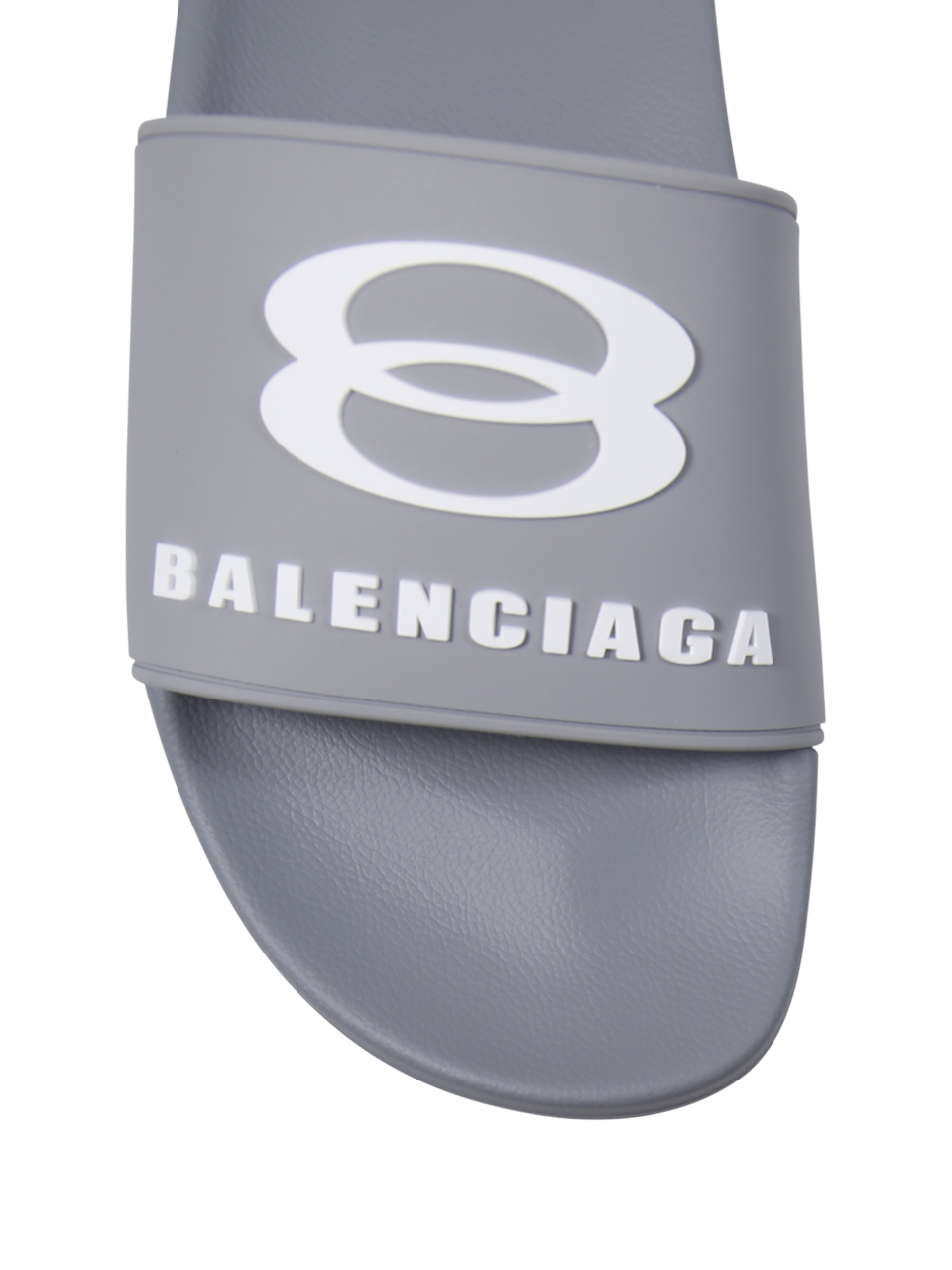【BALENCIAGA】グレー TPU プールスライド バルロゴ MEN BALENCIAGA GREY TPU POOL SLIDE BAL LOGO