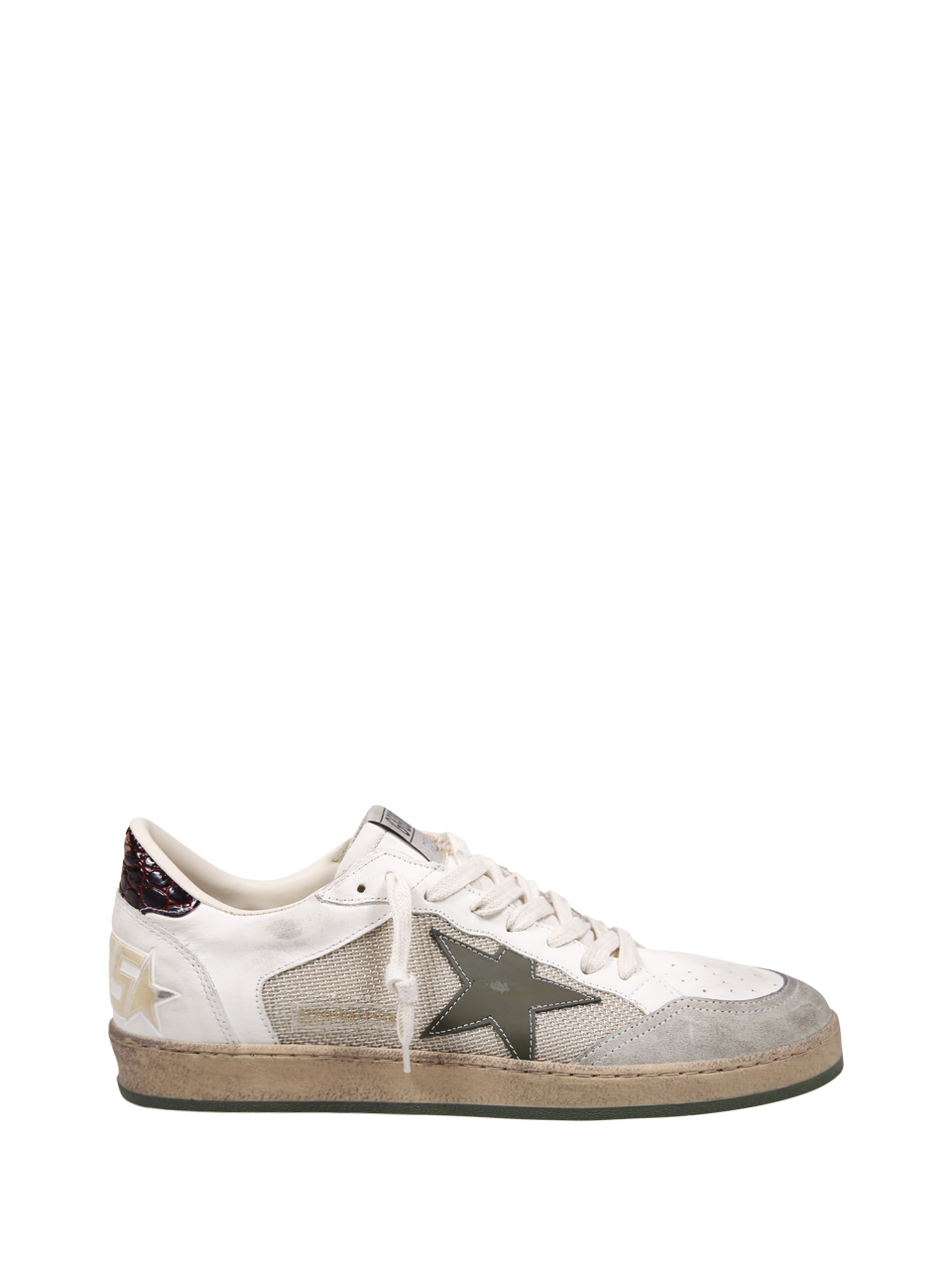 MEN GOLDEN GOOSE WHITE LEATHER BALL STAR SNEAKER 