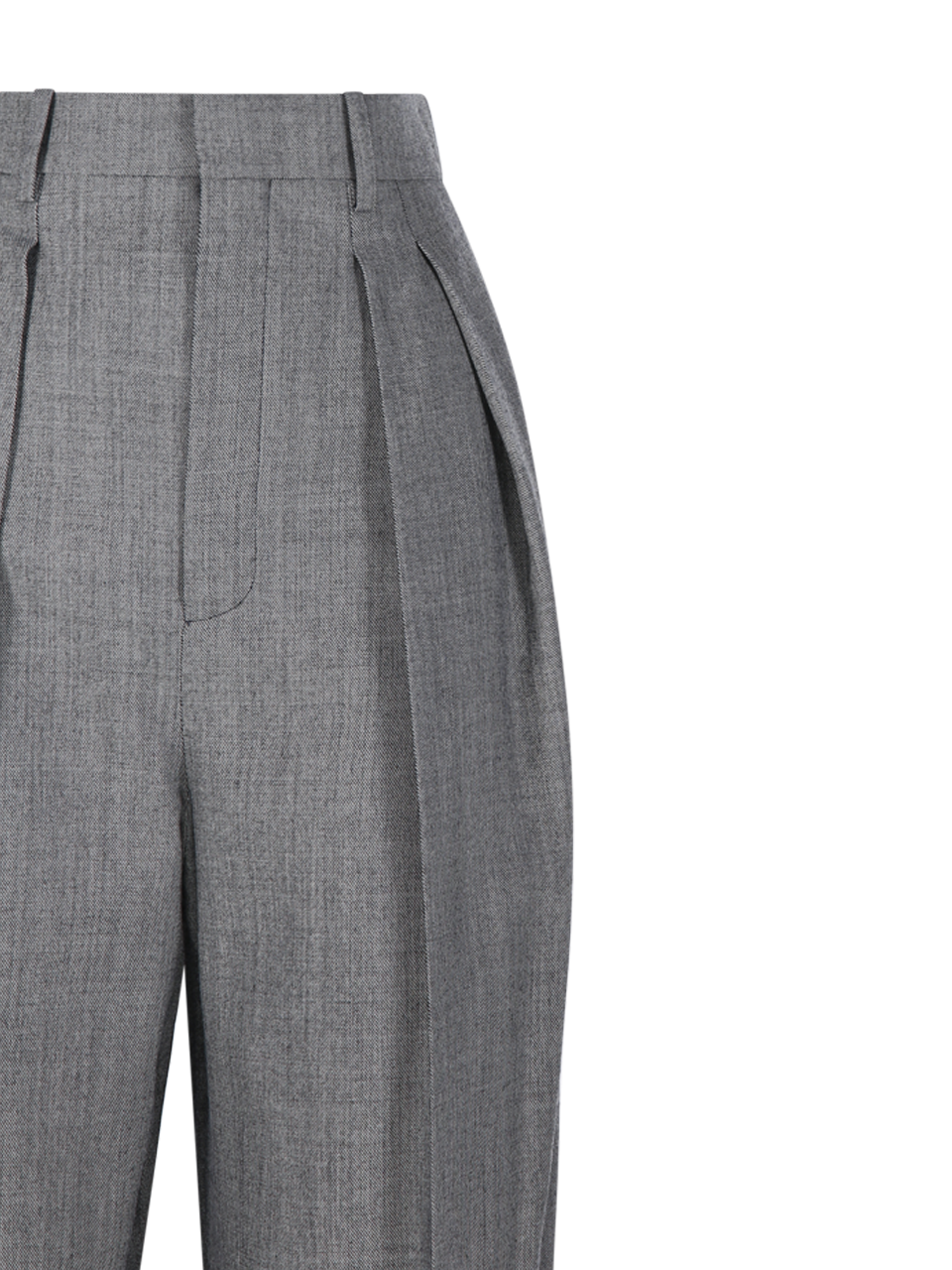 WOMAN SAINT LAURENT GREY WOOL PANT