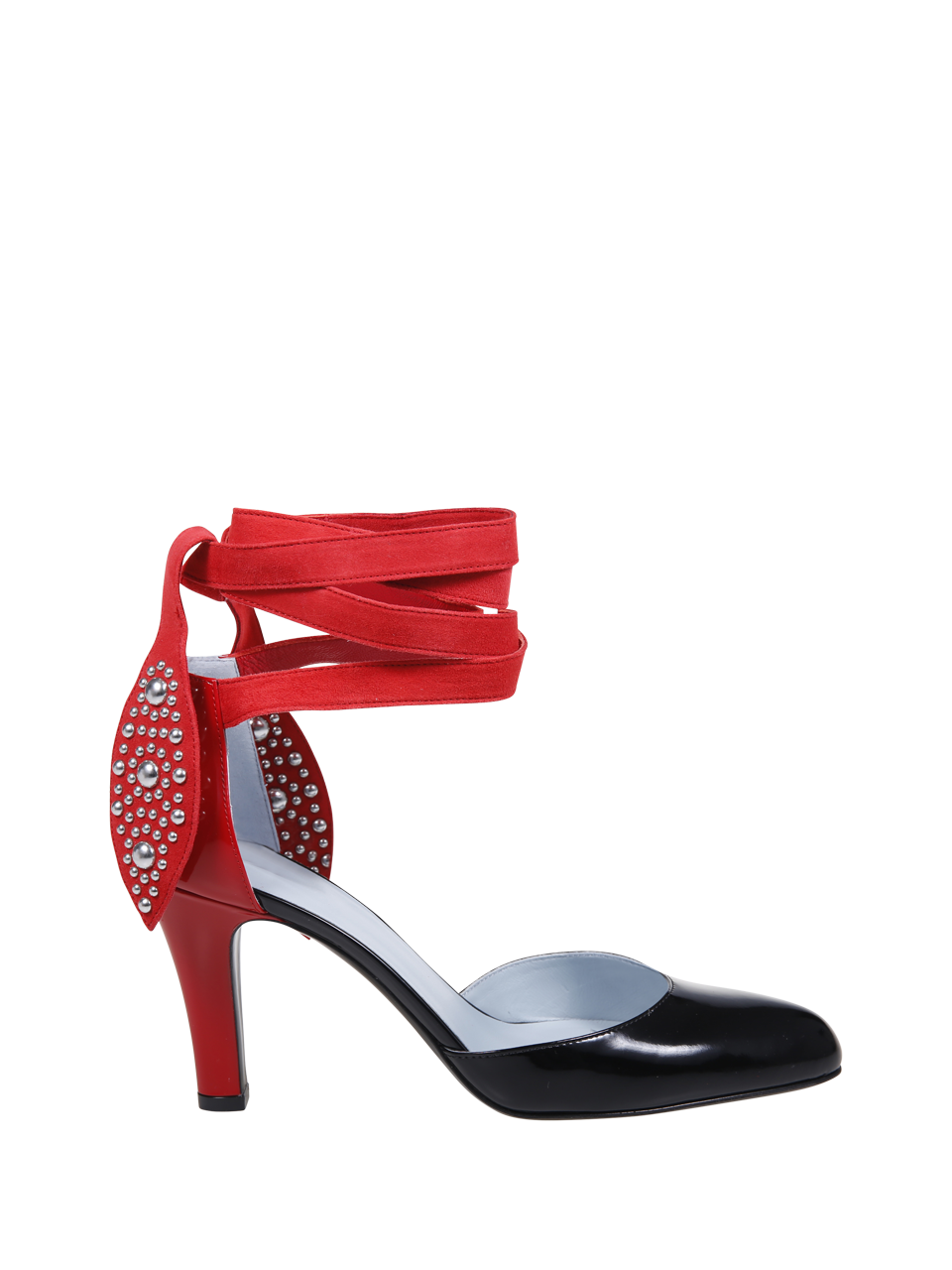 WOMAN VALENTINO GARAVANI BLACK CALF SKIN FOLIEFOLIAGE PUMP