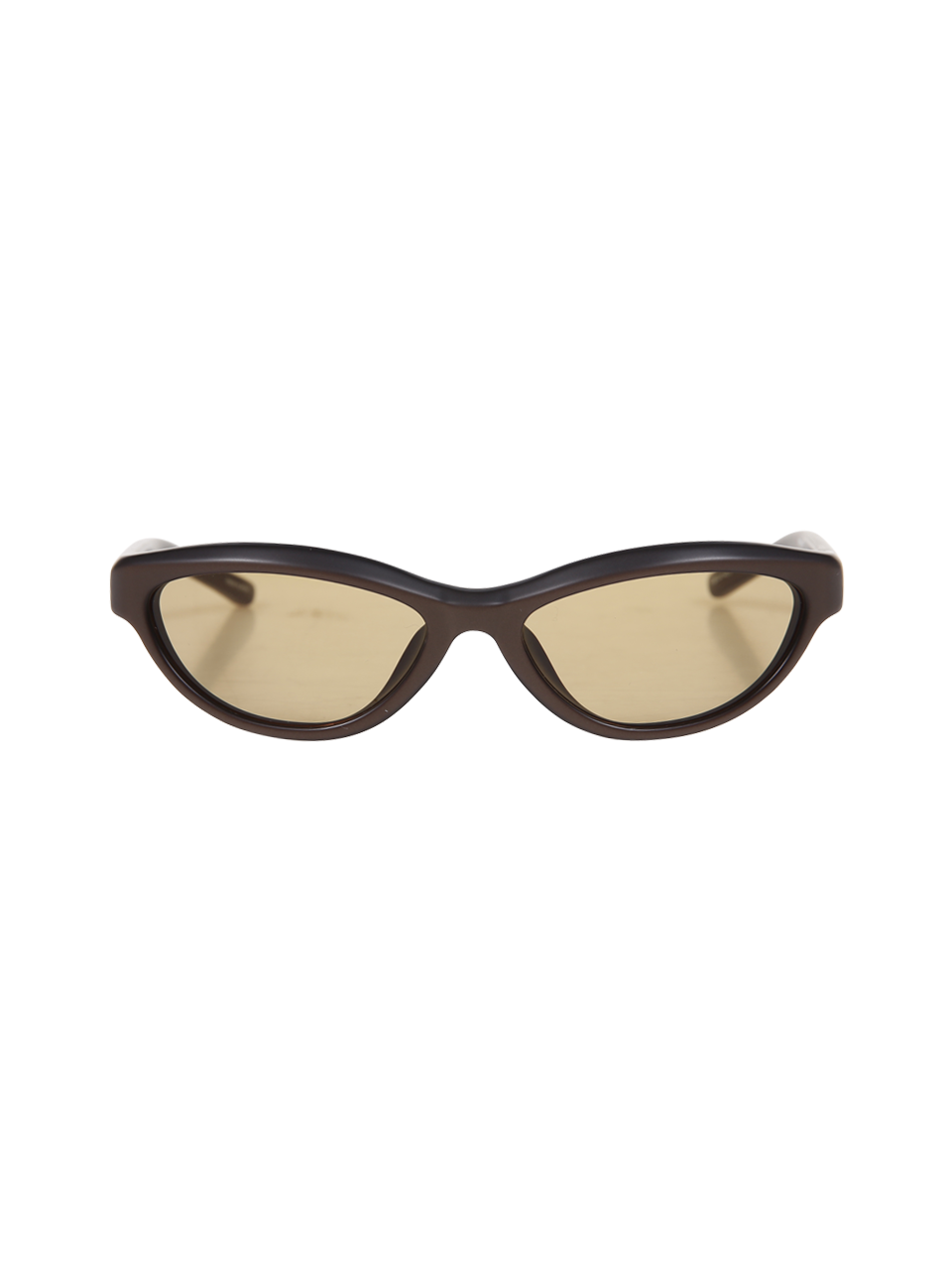 WOMAN LINDA FARROW X JACQUEMUS BROWN VINYL ACETATE CURVO SUNGLASSES
