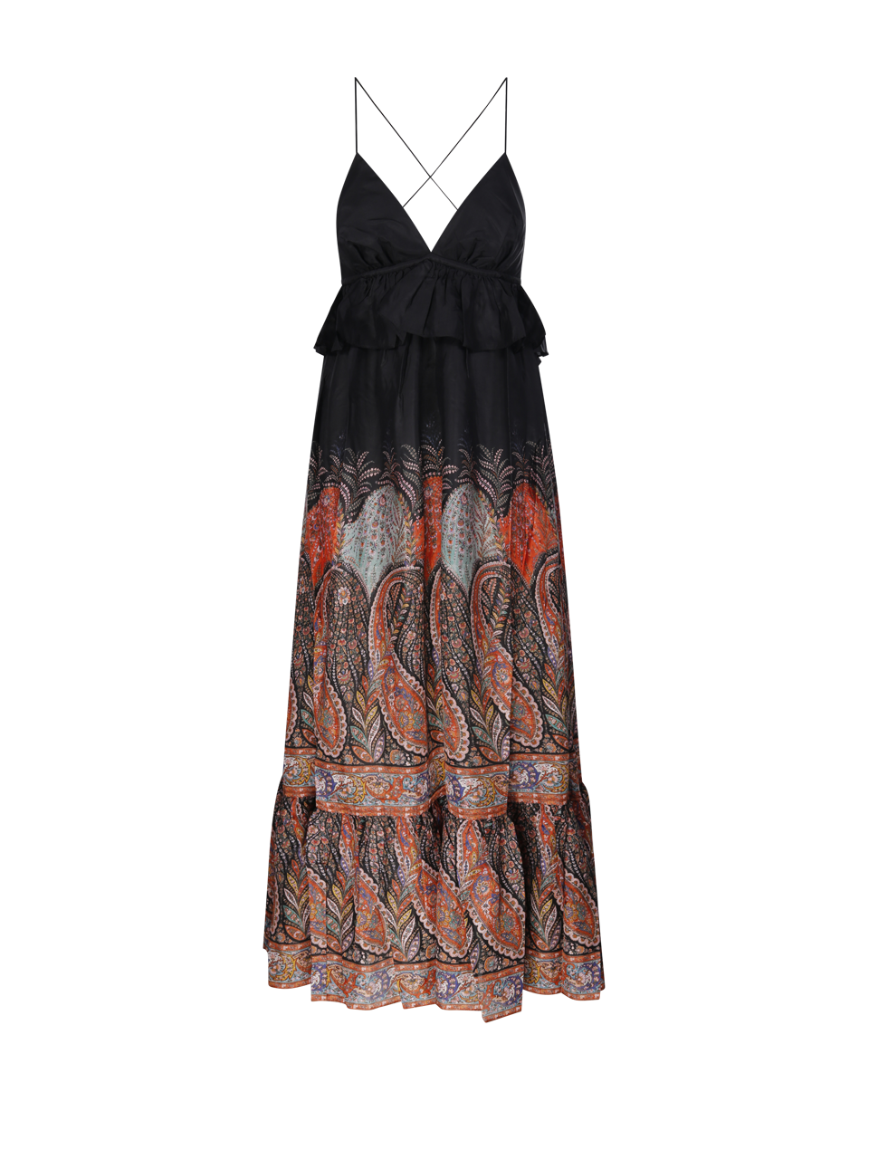 【Zimmermann】Rhiannon paisley ruffled silk maxi dress ZIMMERMANN Rhiannon ruffled paisley-print silk midi dress