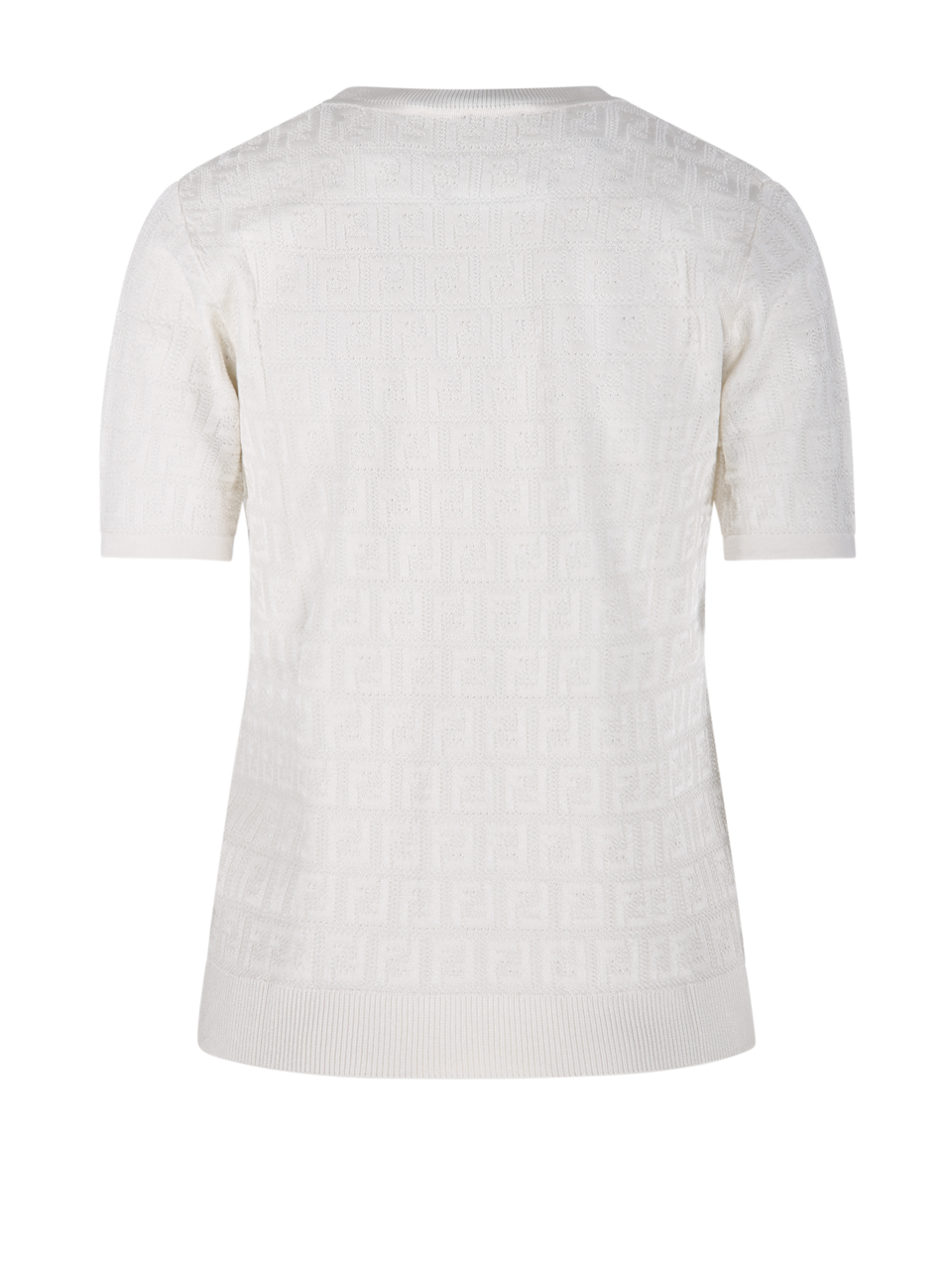 WOMAN FENDI WHITE COTTON LOGO T-SHIRT