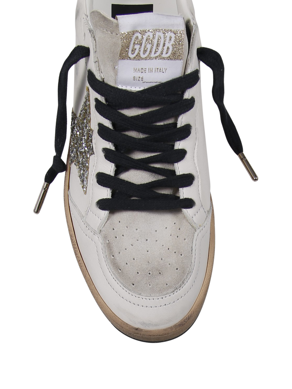 WOMAN GOLDEN GOOSE WHITE LEATHER BALL STAR SNEAKER