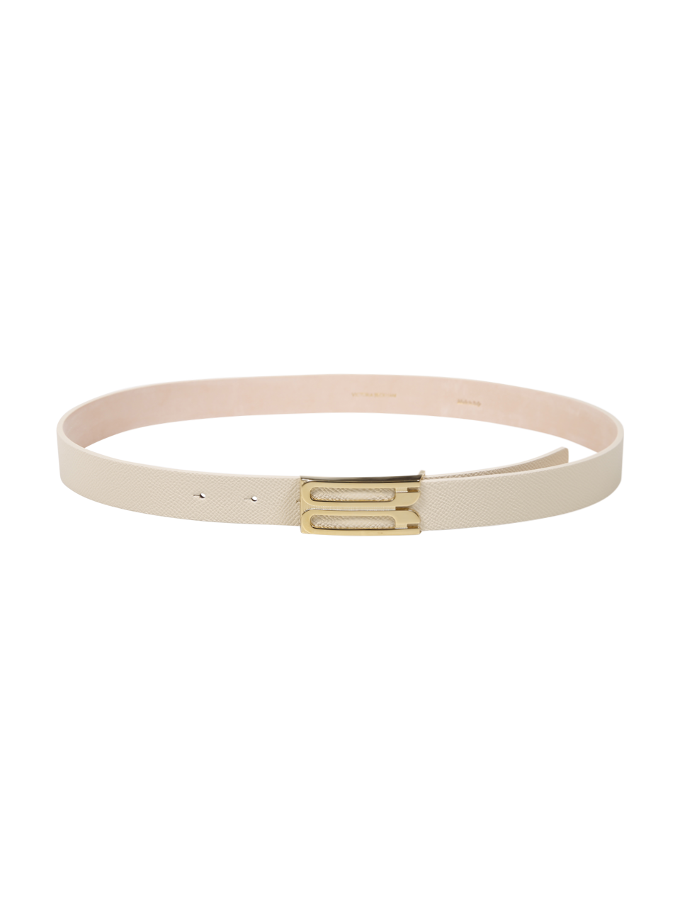 WOMAN VICTORIA BECKHAM IVORY CALF LEATHER REGULAR FRAME BELT