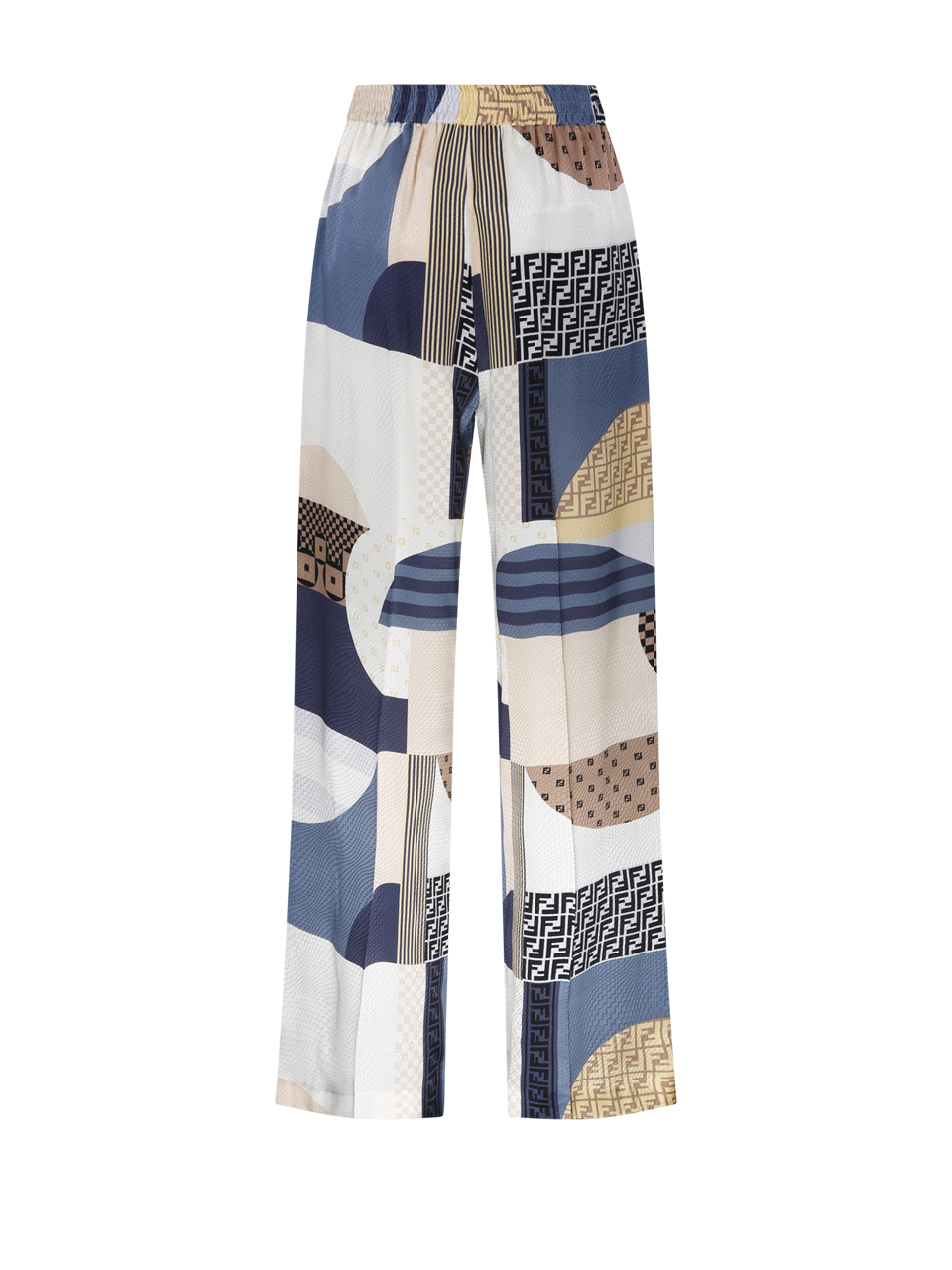 WOMAN FENDI MULTICOLOR SILK PATCHWORK PANT WOMAN FENDI MULTICOLOR SILK PATCHWORK PANT