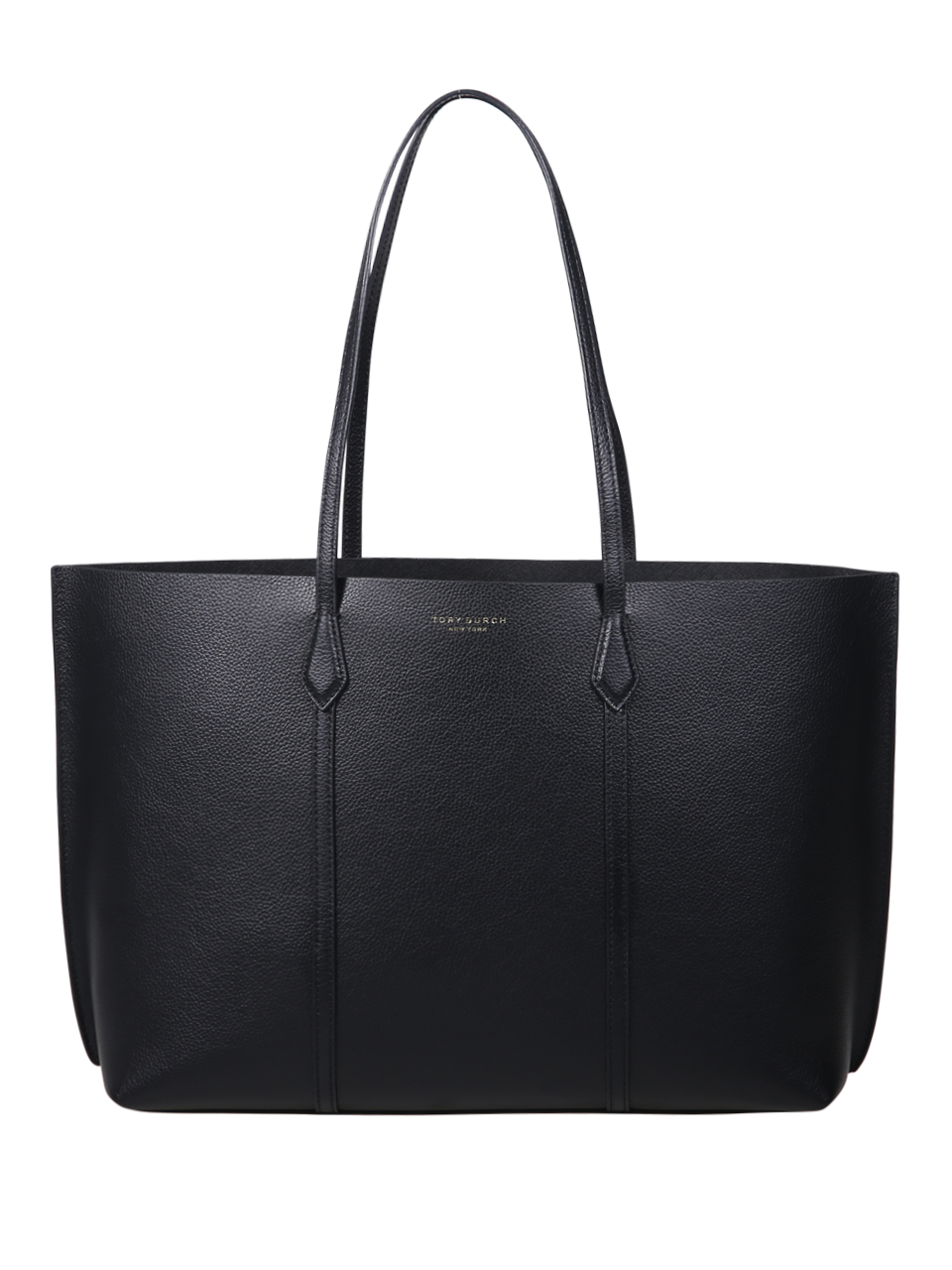 WOMAN TORY BURCH BLACK LEATHER PERRY TOTE BAG 
