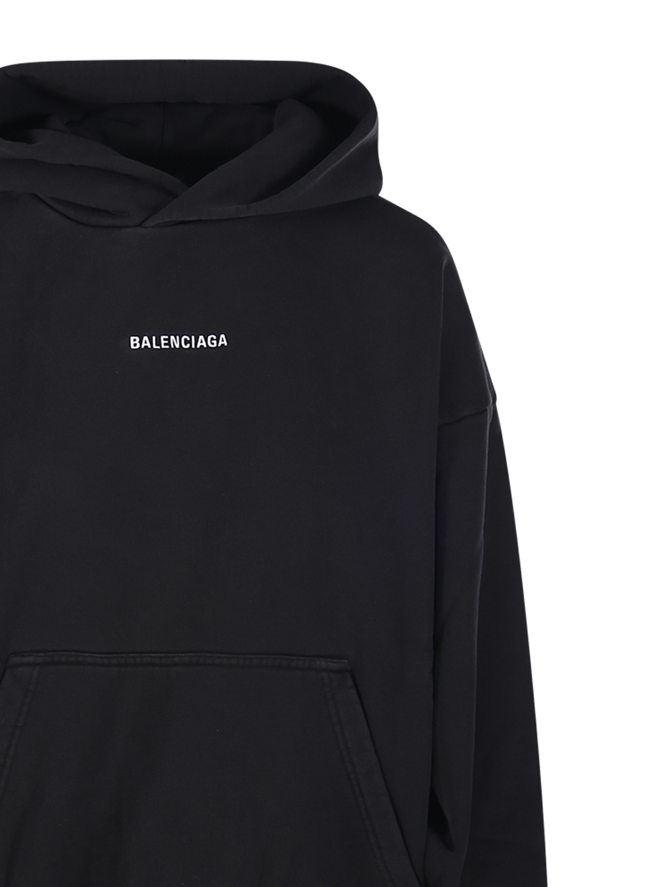 WOMAN BALENCIAGA BLACK COTTON HOODIE
