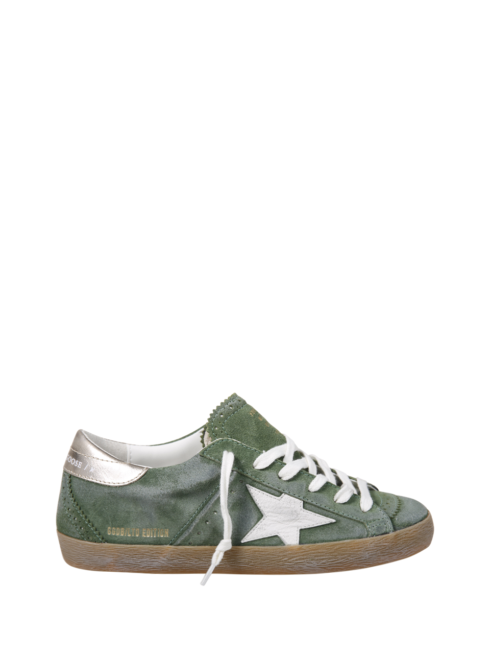 DONNA GOLDEN GOOSE SNEAKER SUPER STAR IN PELLE VERDE