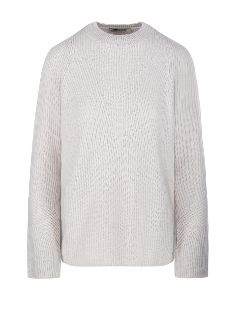 WOMAN MAXMARA S WHITE WOOL MOLVENO SWEATER