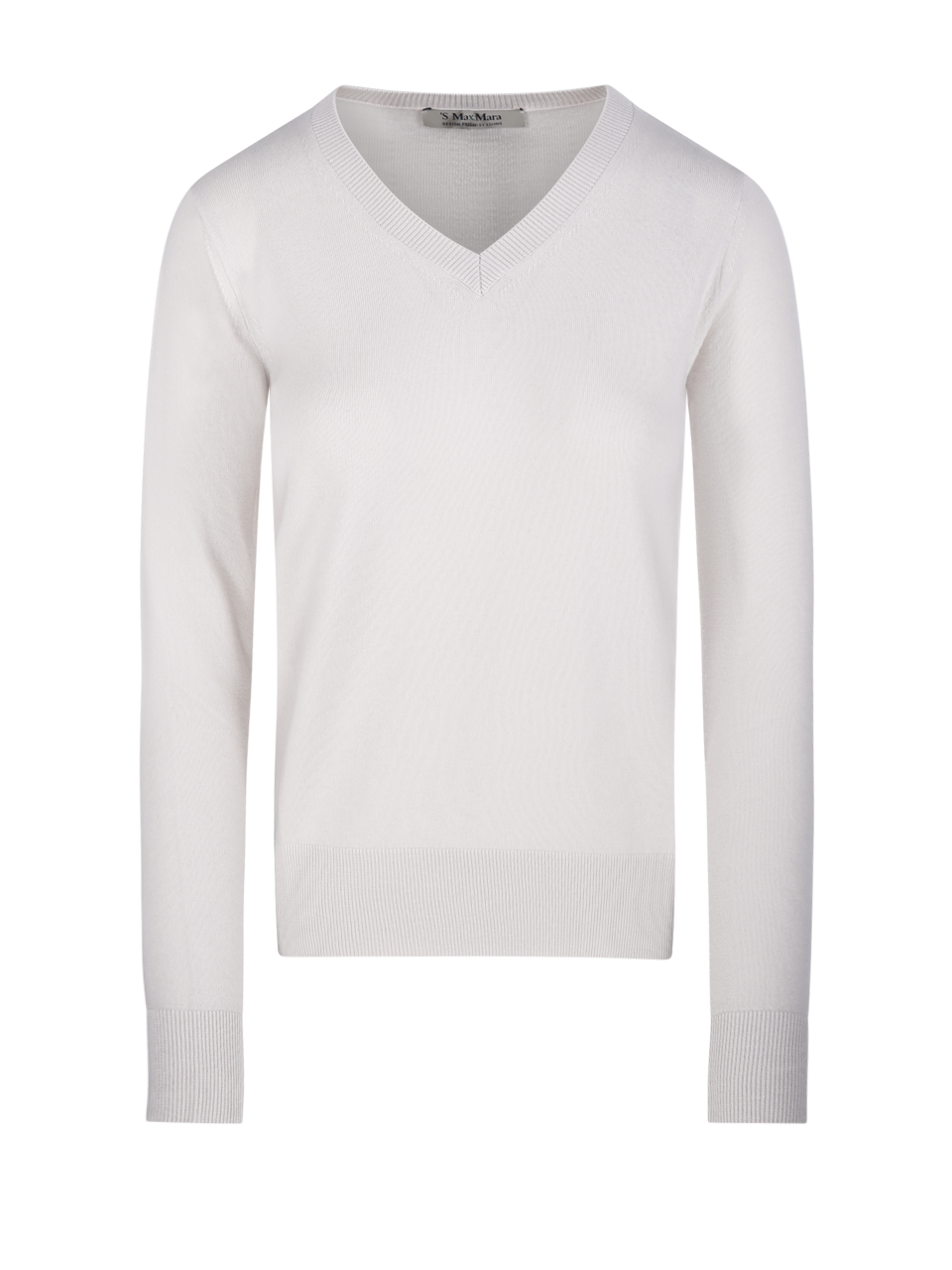 WOMAN MAXMARA S WHITE WOOL IDONEO SWEATER